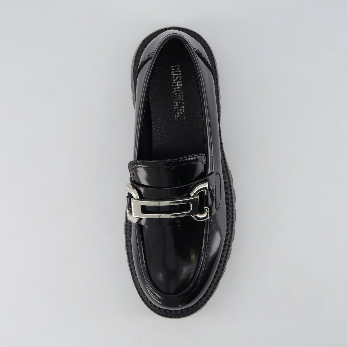 Mondo Chunky Platform Loafers Black Patent Medium