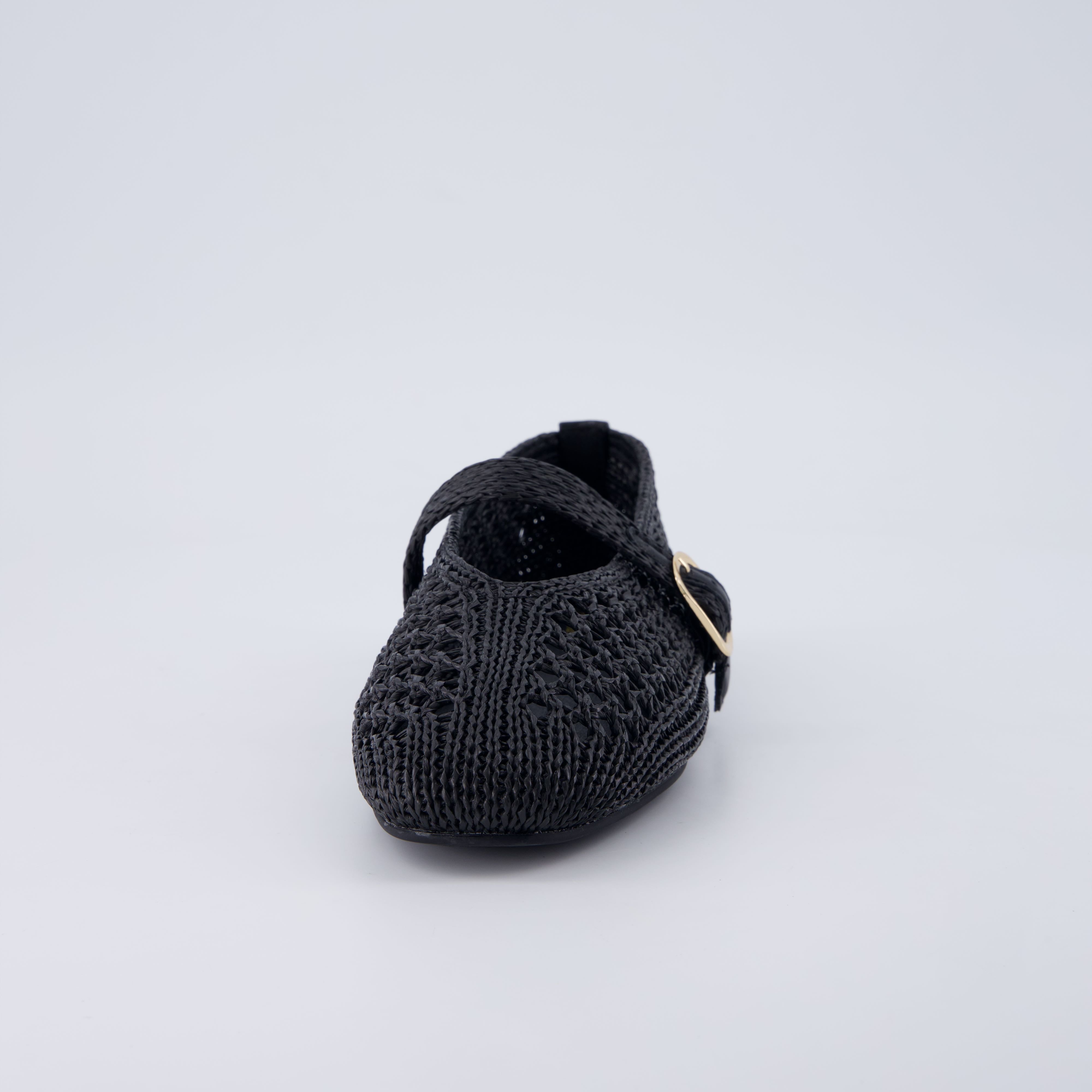 Monet Woven Mary Jane Flats Black Medium