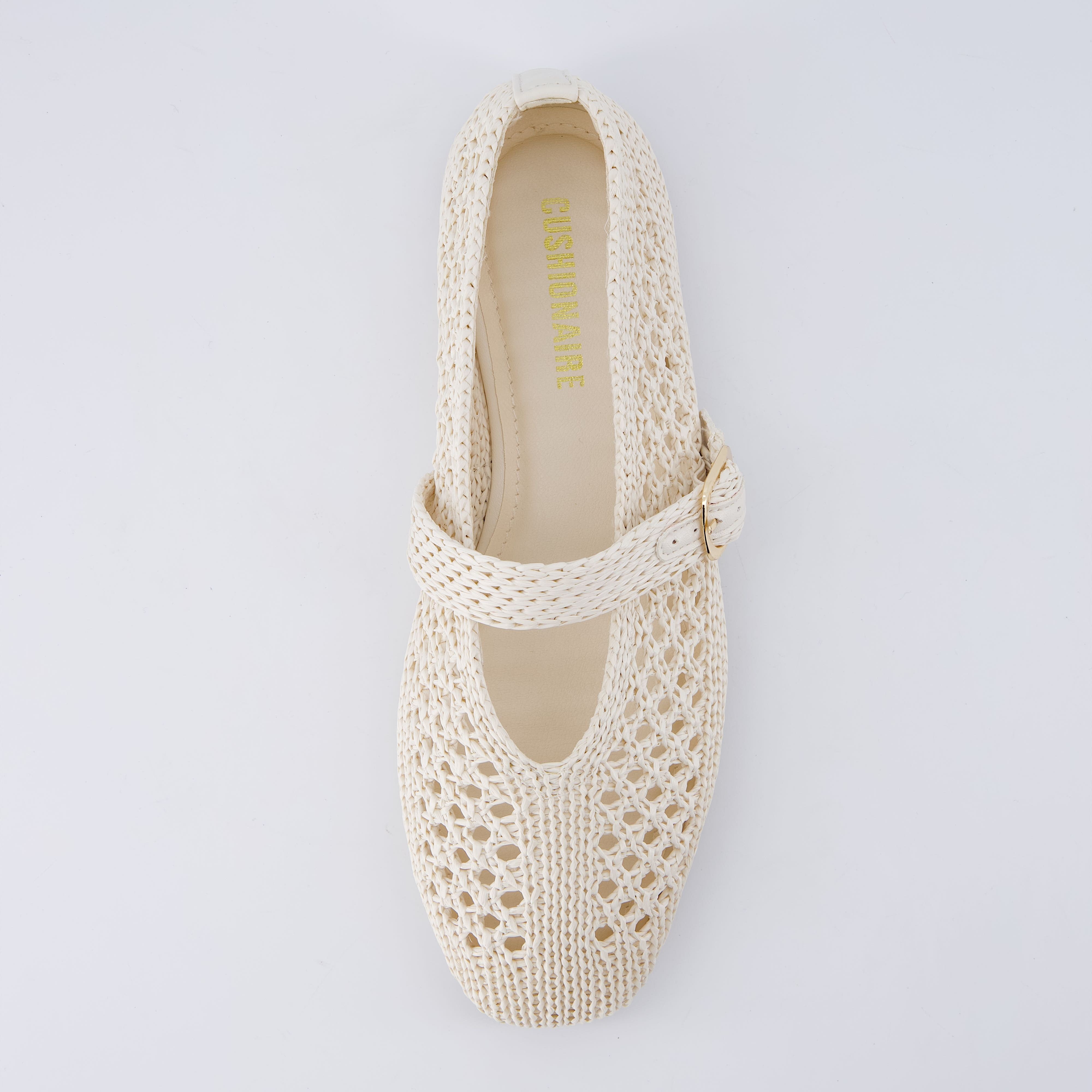 Monet Woven Mary Jane Flats Beige Medium
