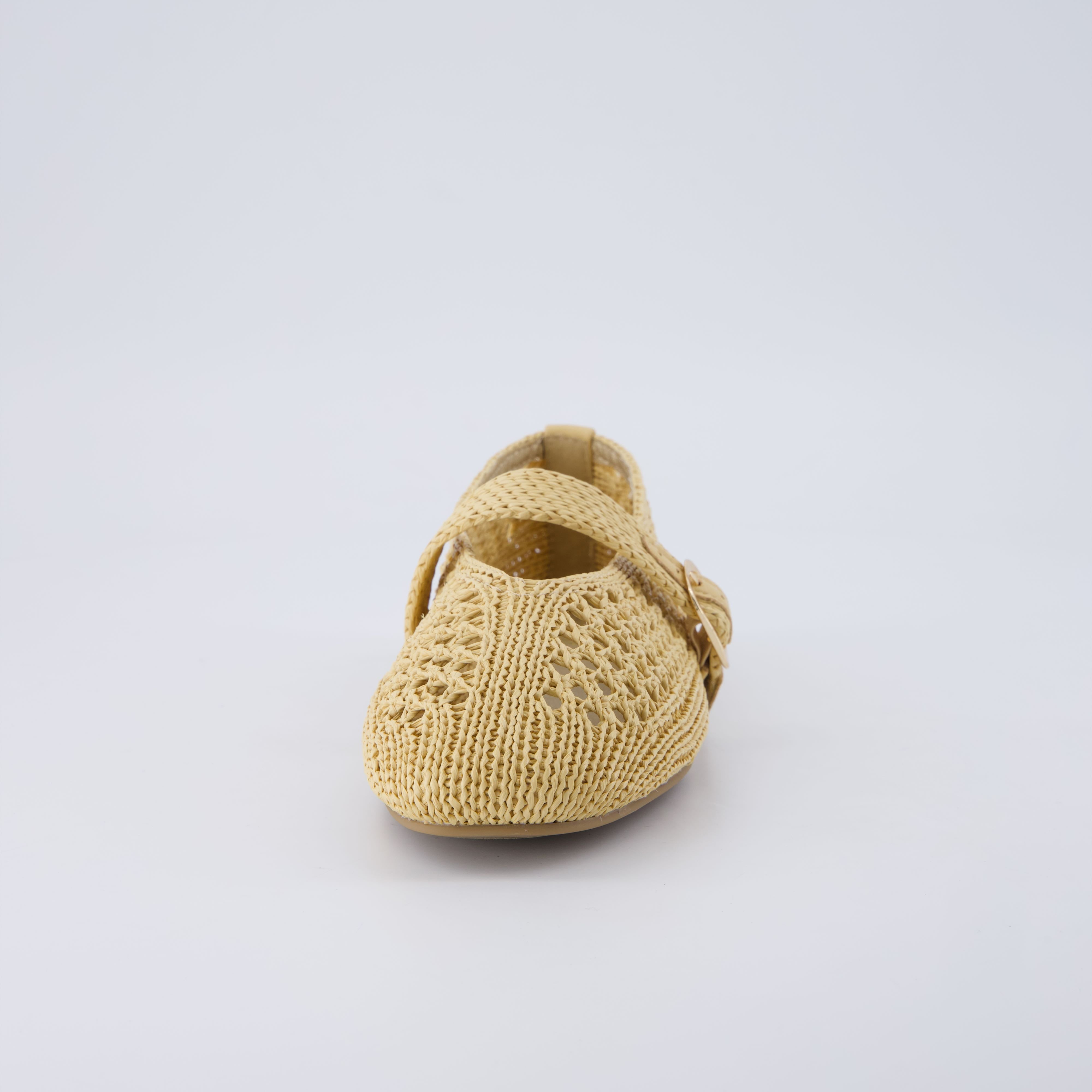 Monet Woven Mary Jane Flats Off-white Medium