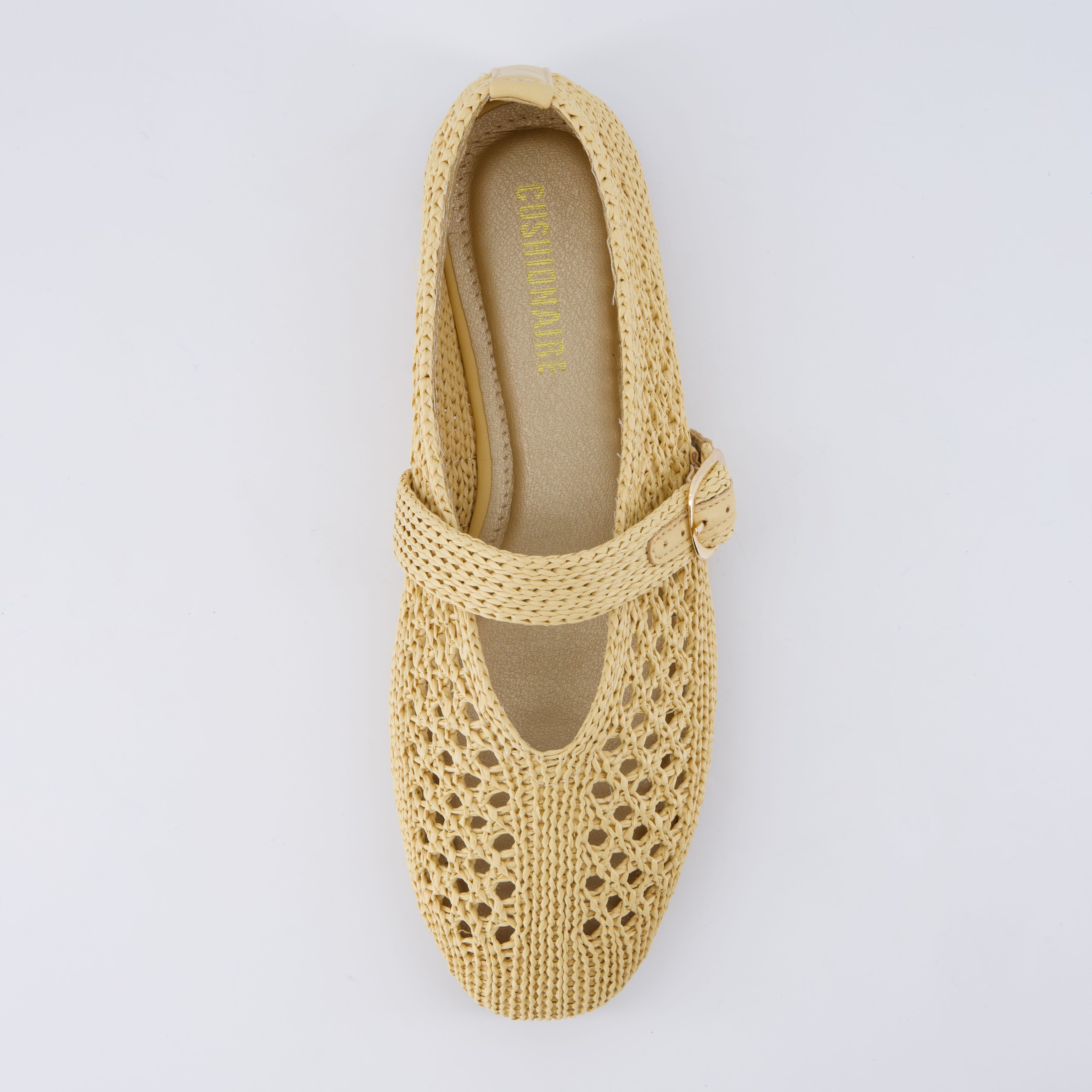 Monet Woven Mary Jane Flats Off-white Medium