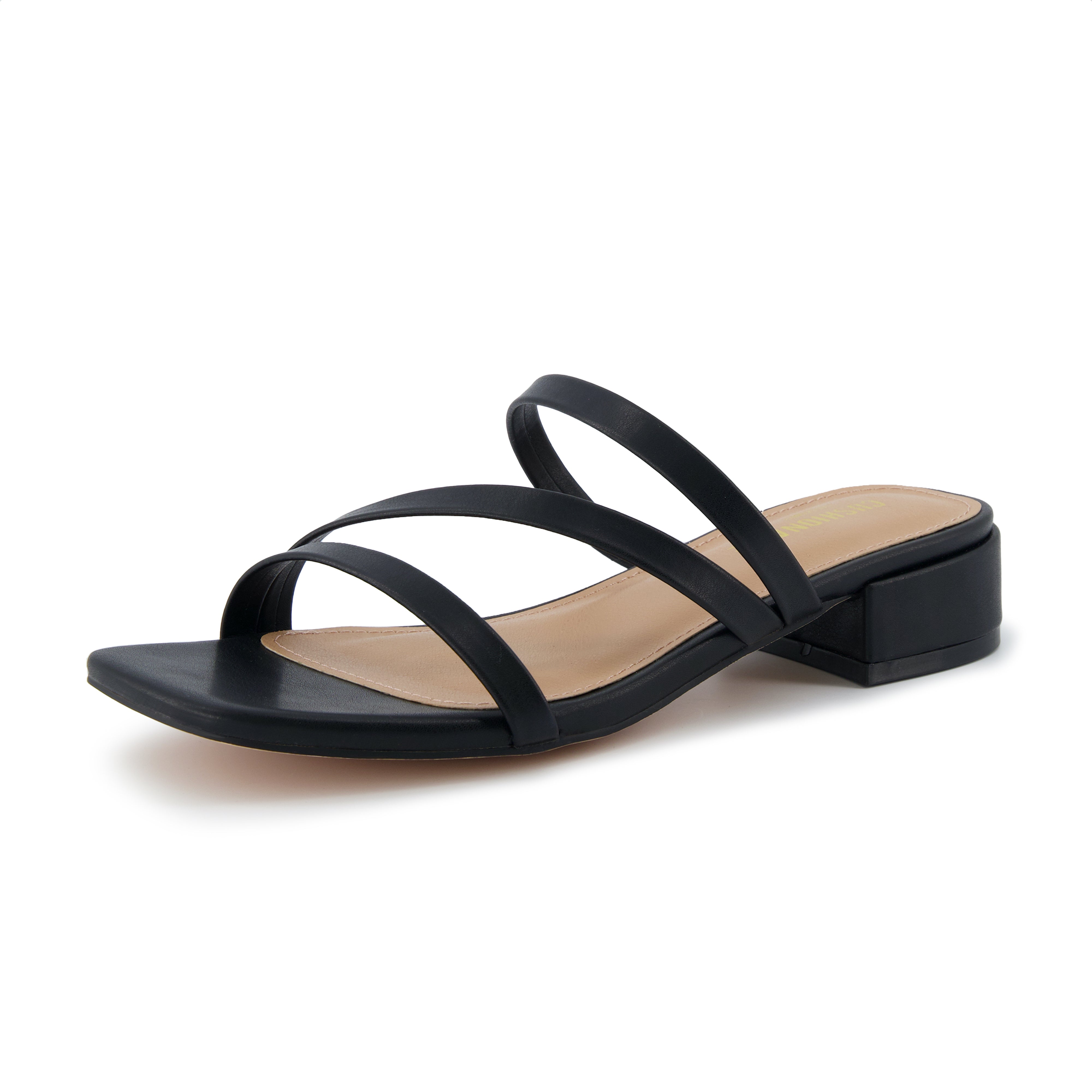 Newport Block Heel Sandals Black