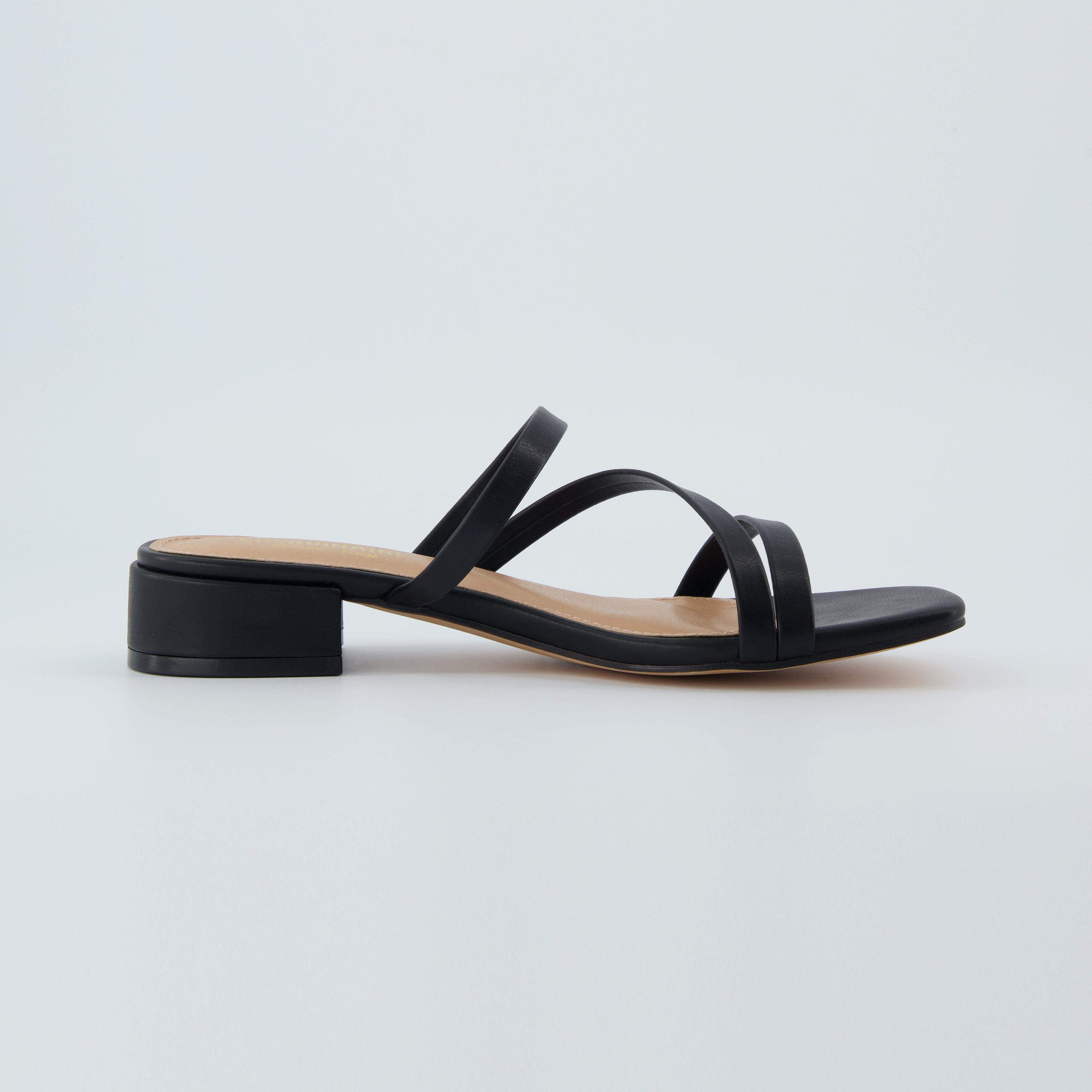 Newport Block Heel Sandals Black