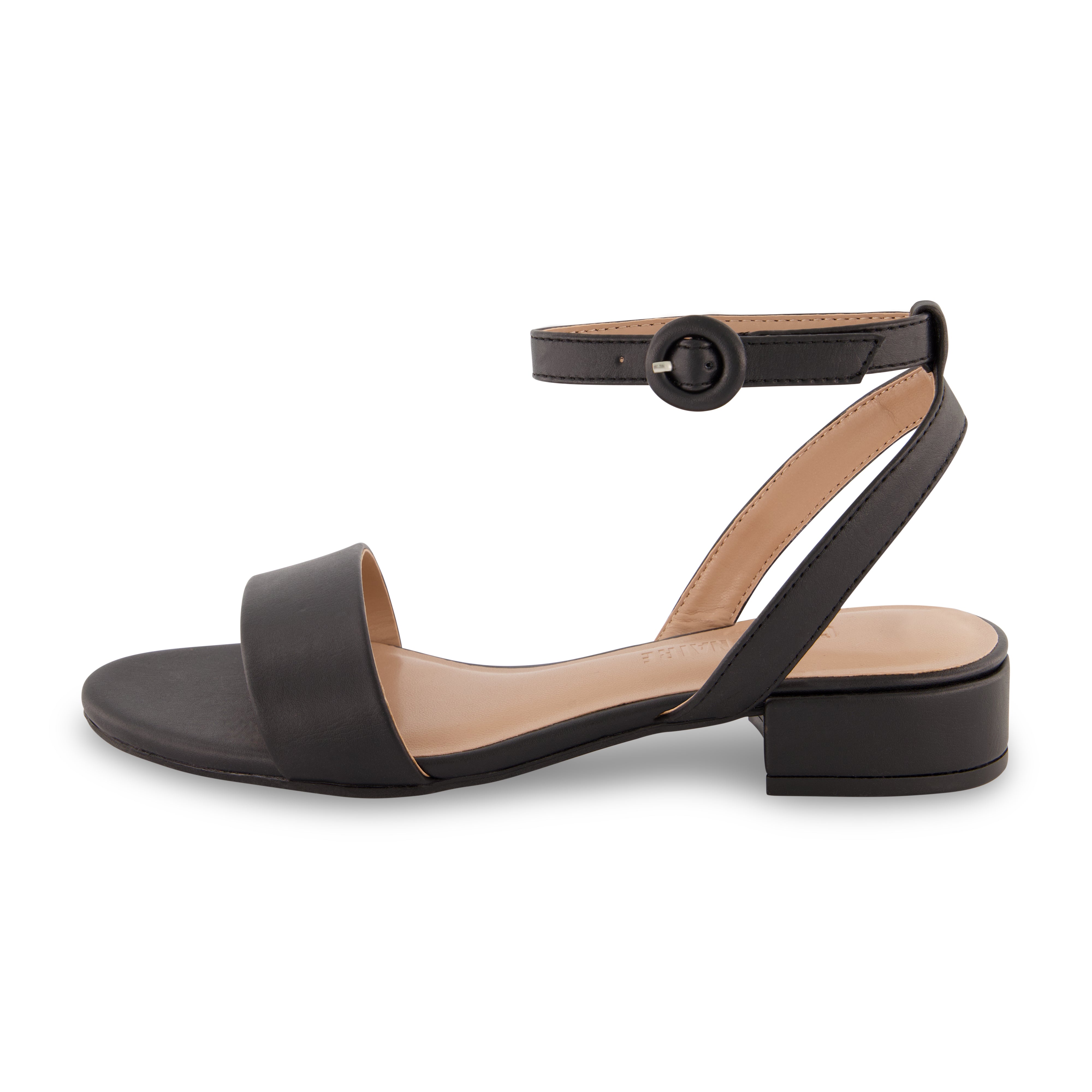 Nila Dress Sandal Black Vegan Leather