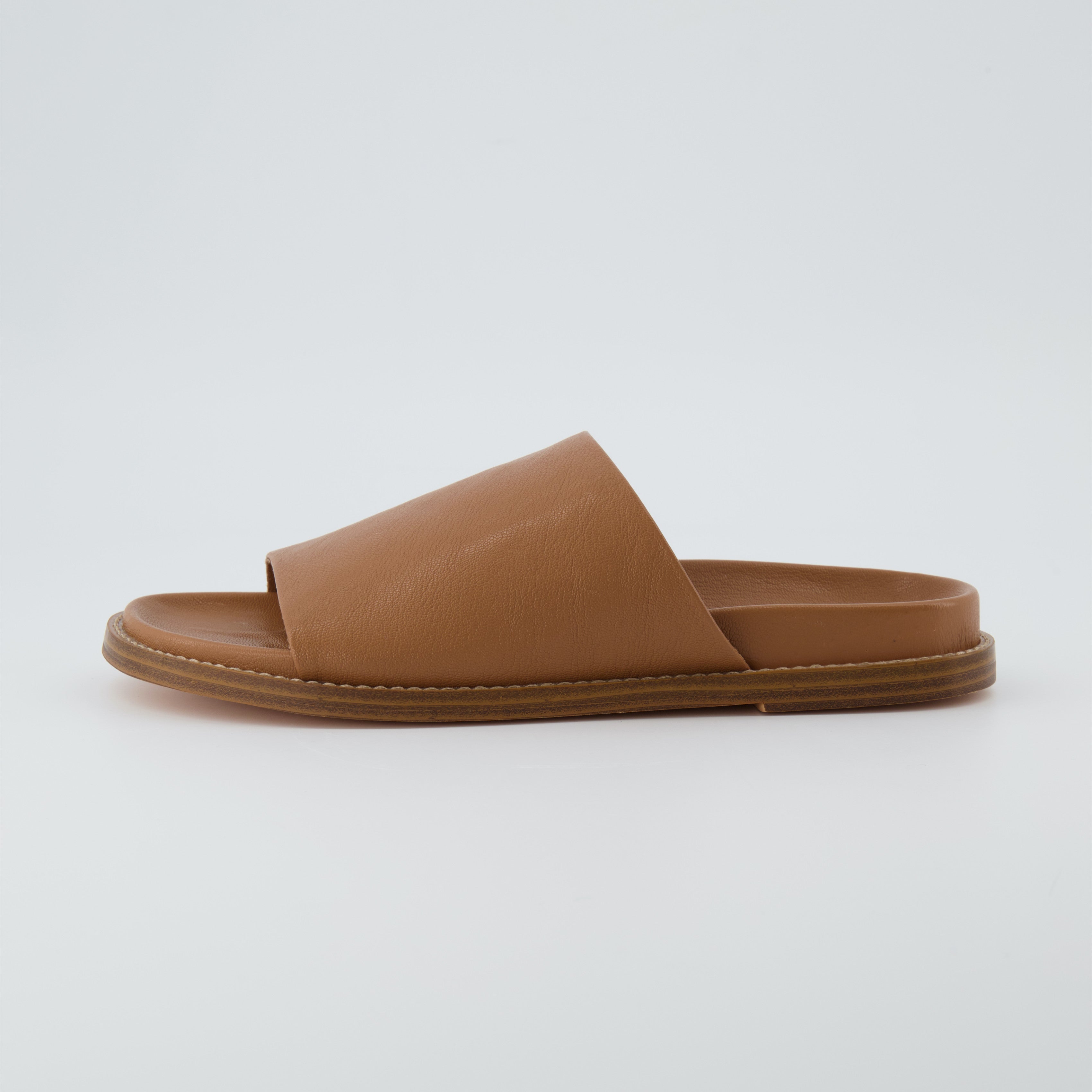 Nugget Footbed Slide Sandal Tan