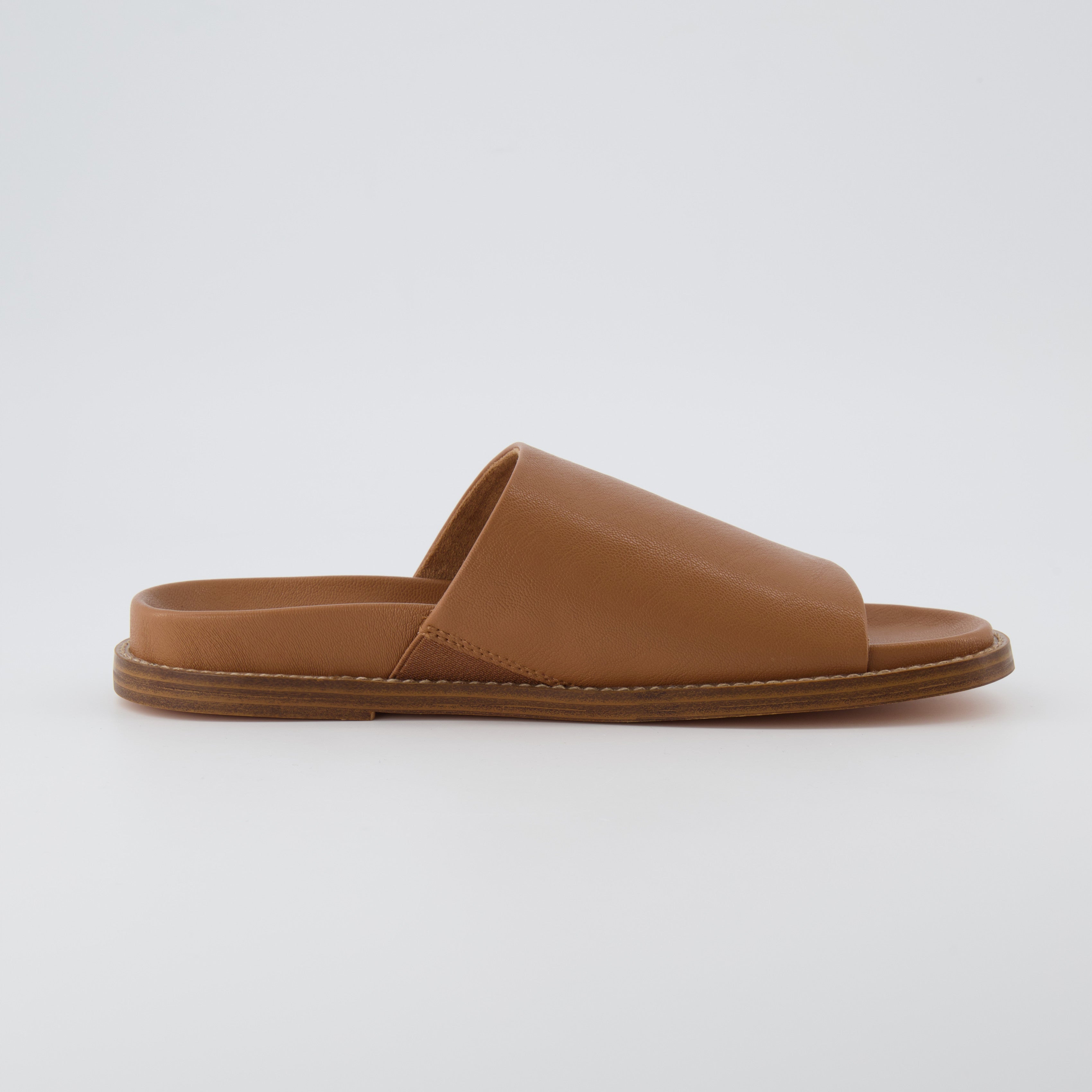 Nugget Footbed Slide Sandal Tan