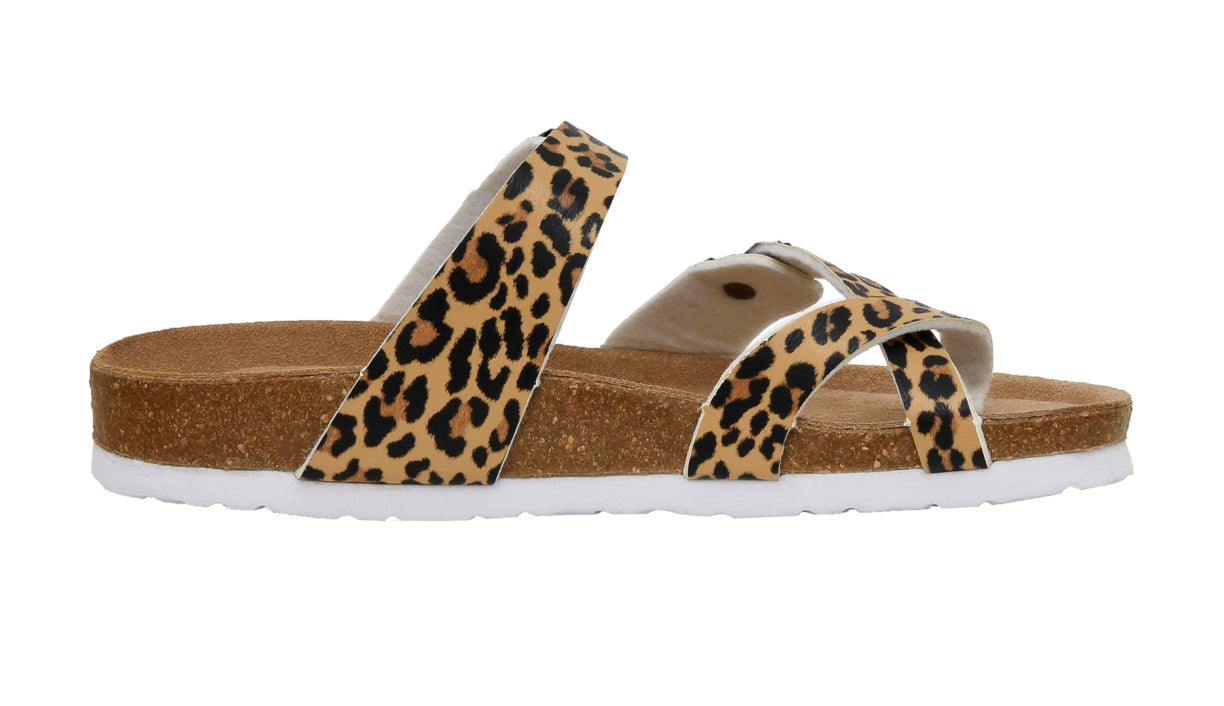 Luna Cork Footbed Sandal Leopard