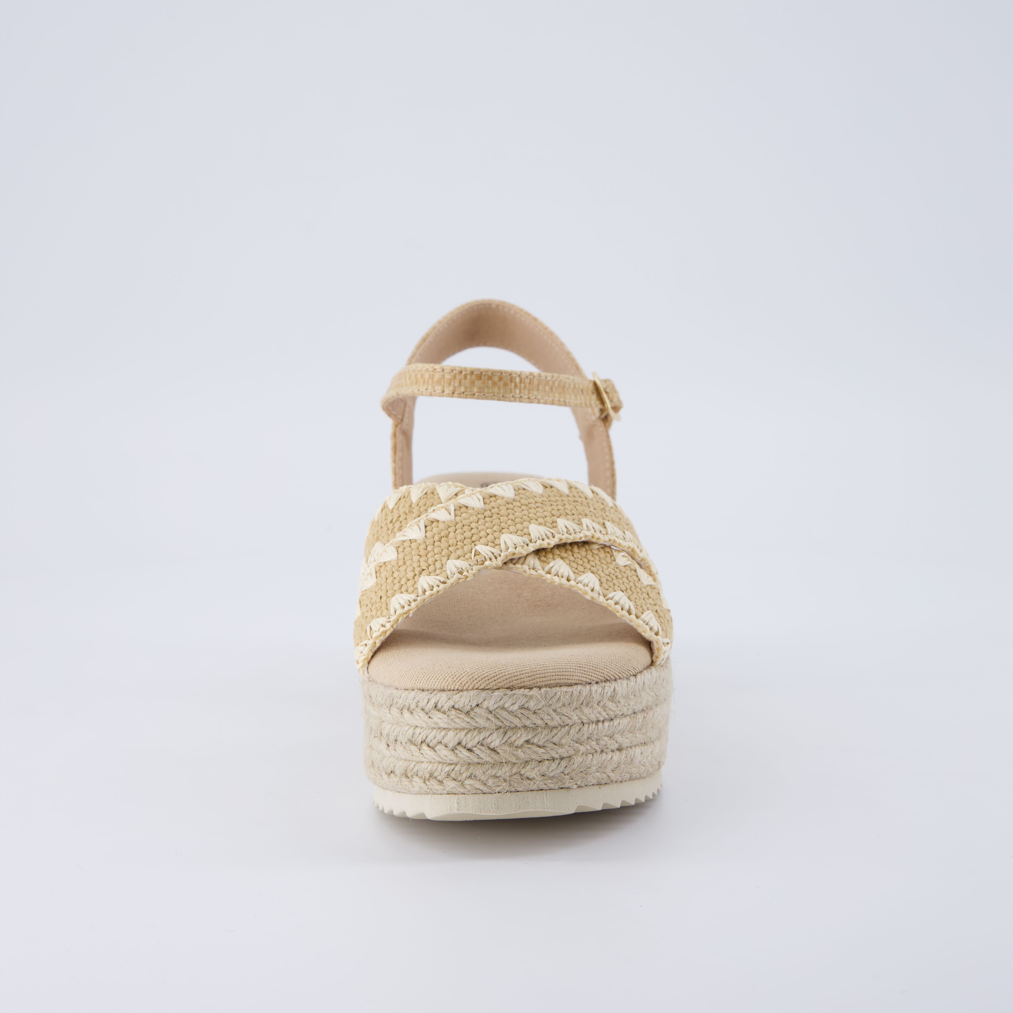 Ola Raffia Platform Sandals Natural