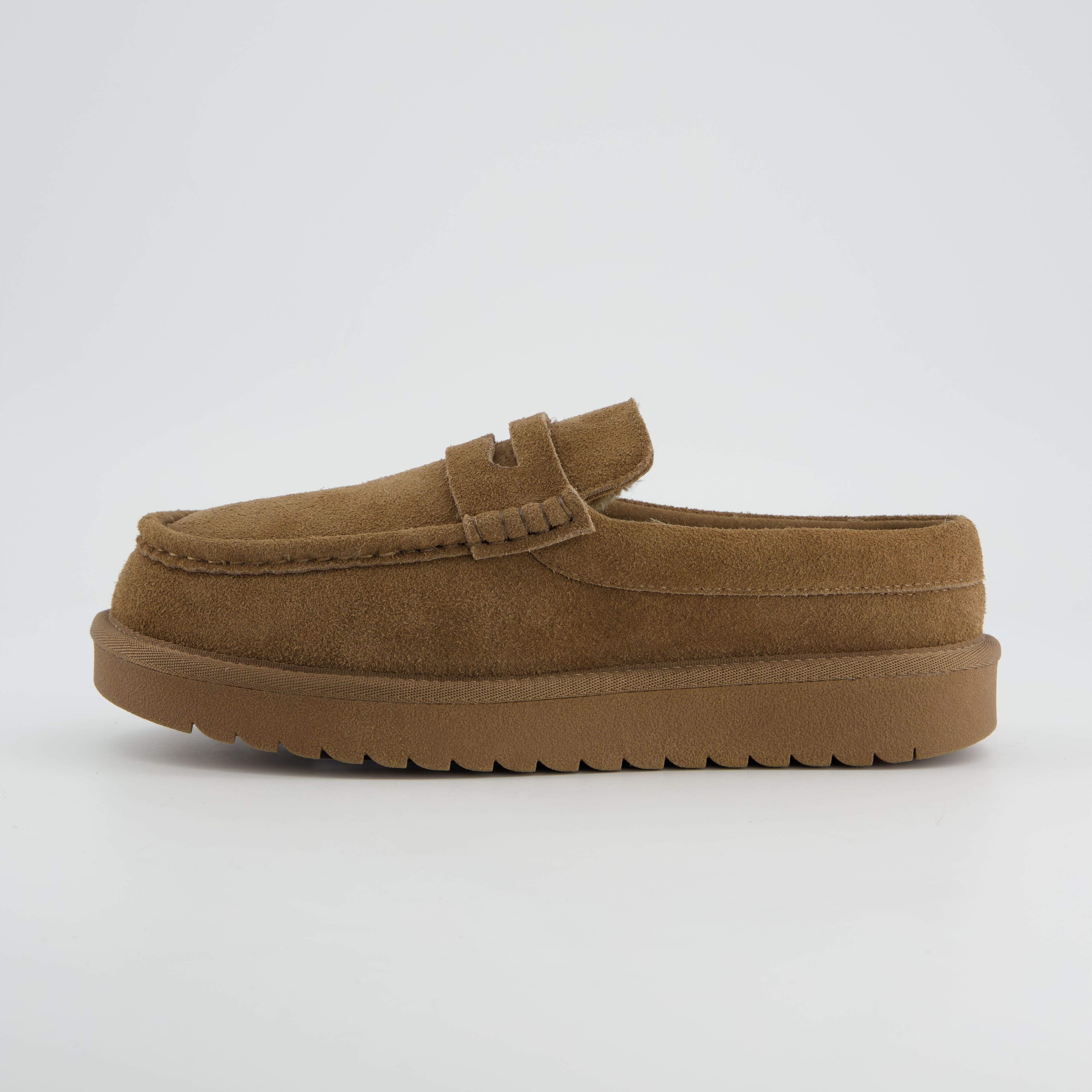 Ollie Suede Slippers Brown