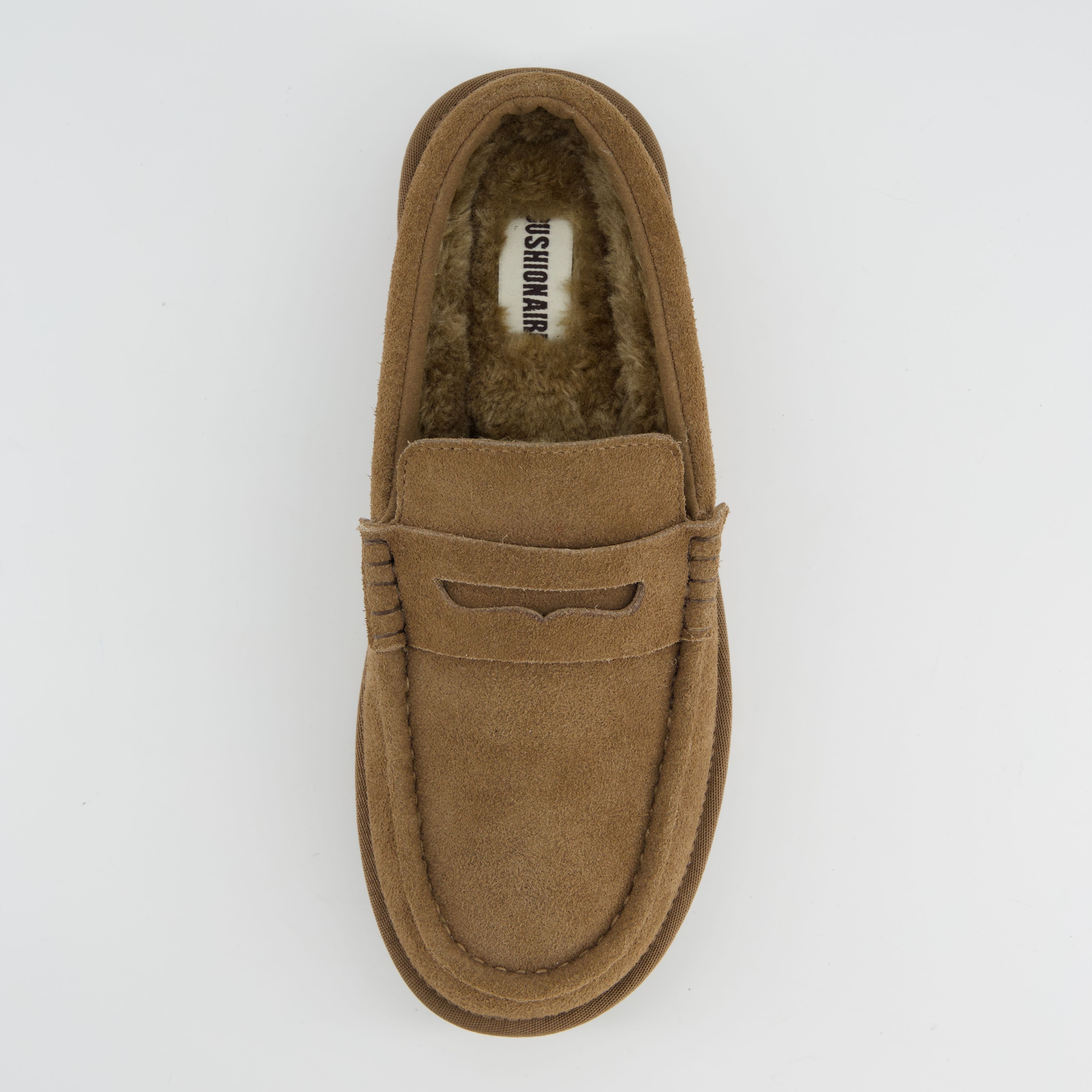 Ollie Suede Slippers Brown