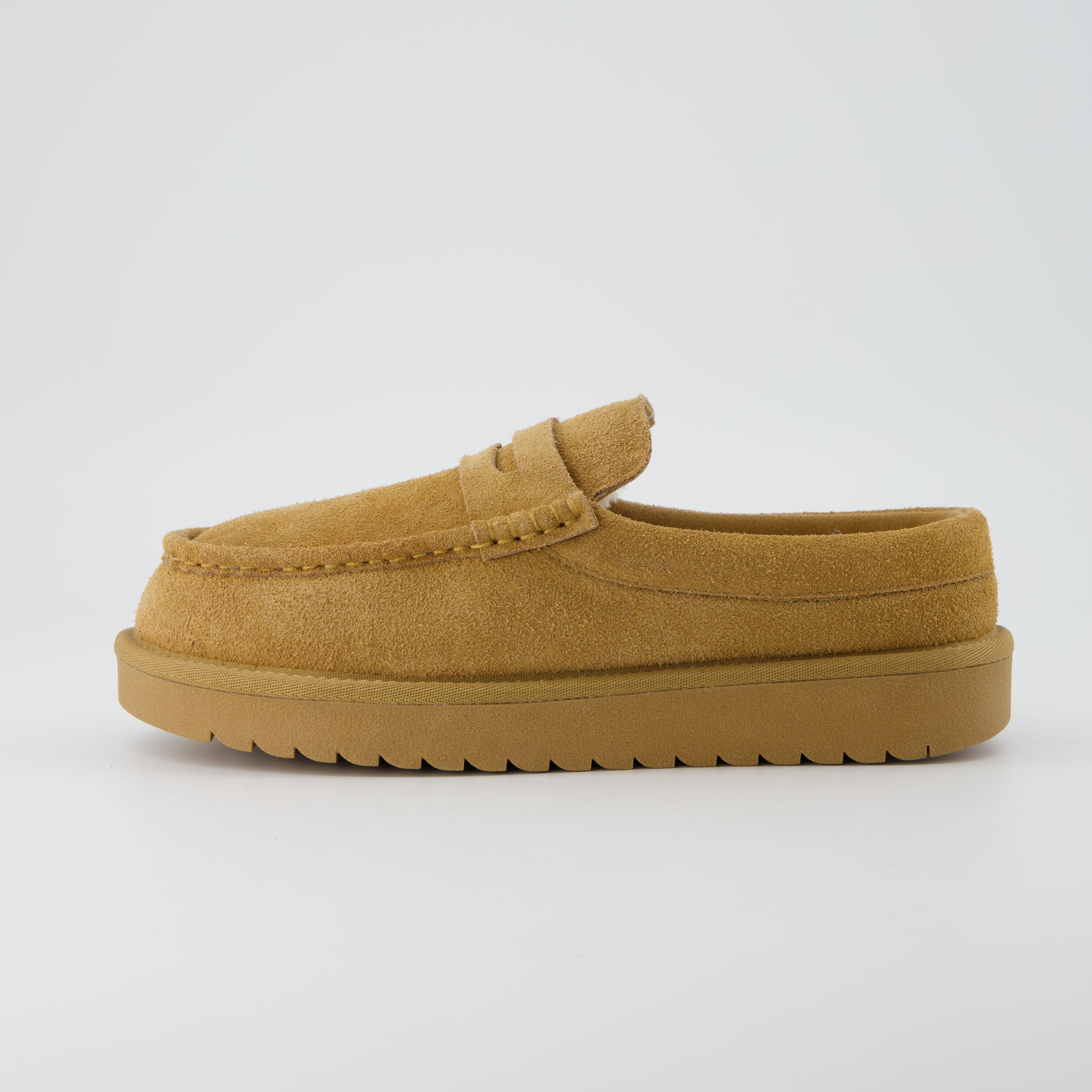 Ollie Suede Slippers Chestnut