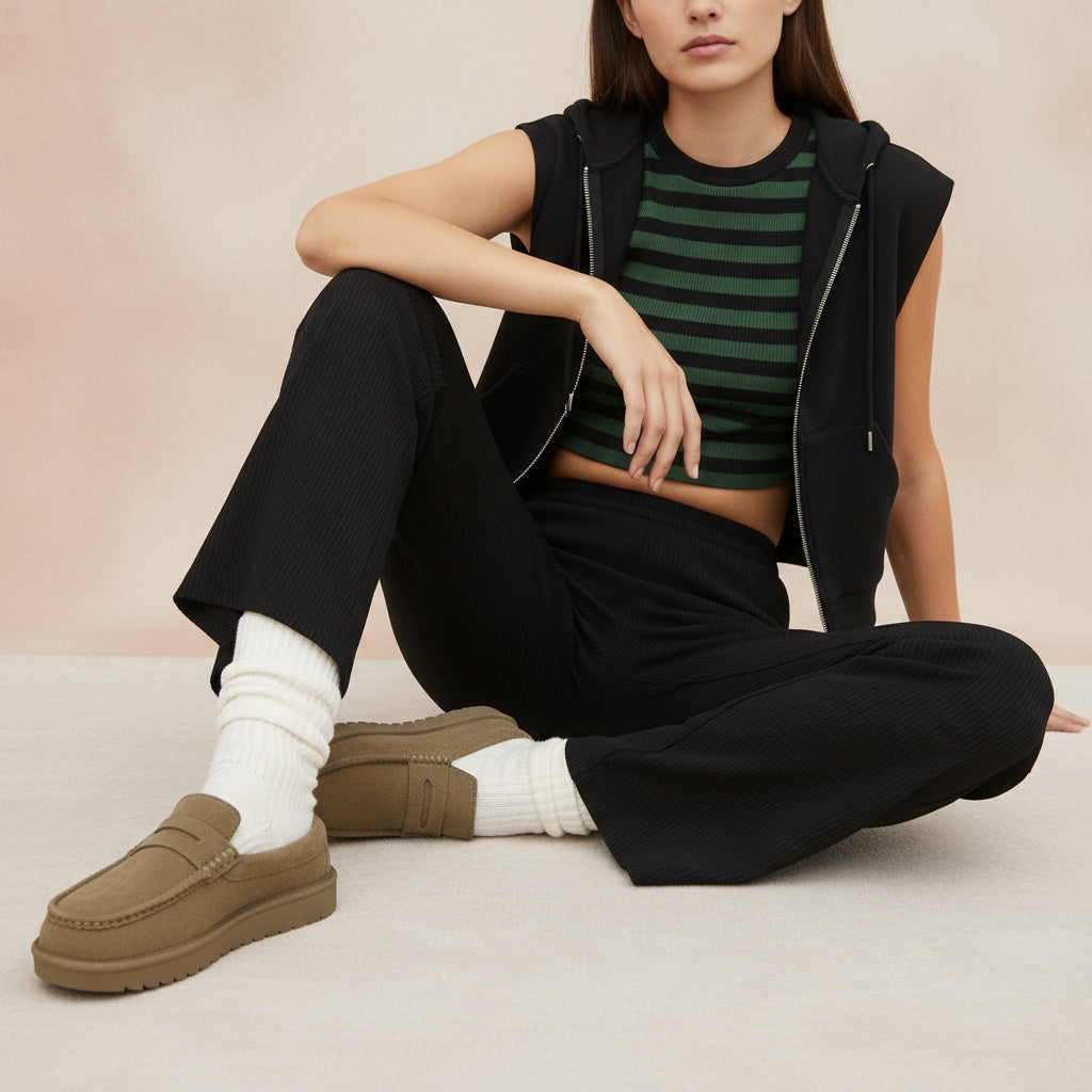 Ollie Suede Slippers Moss