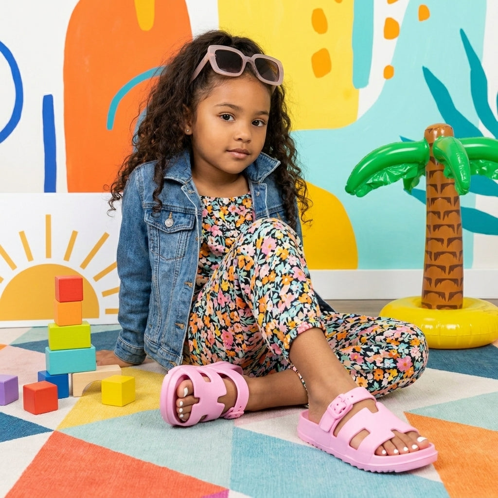 Orbit Kids Sandals Pink Medium