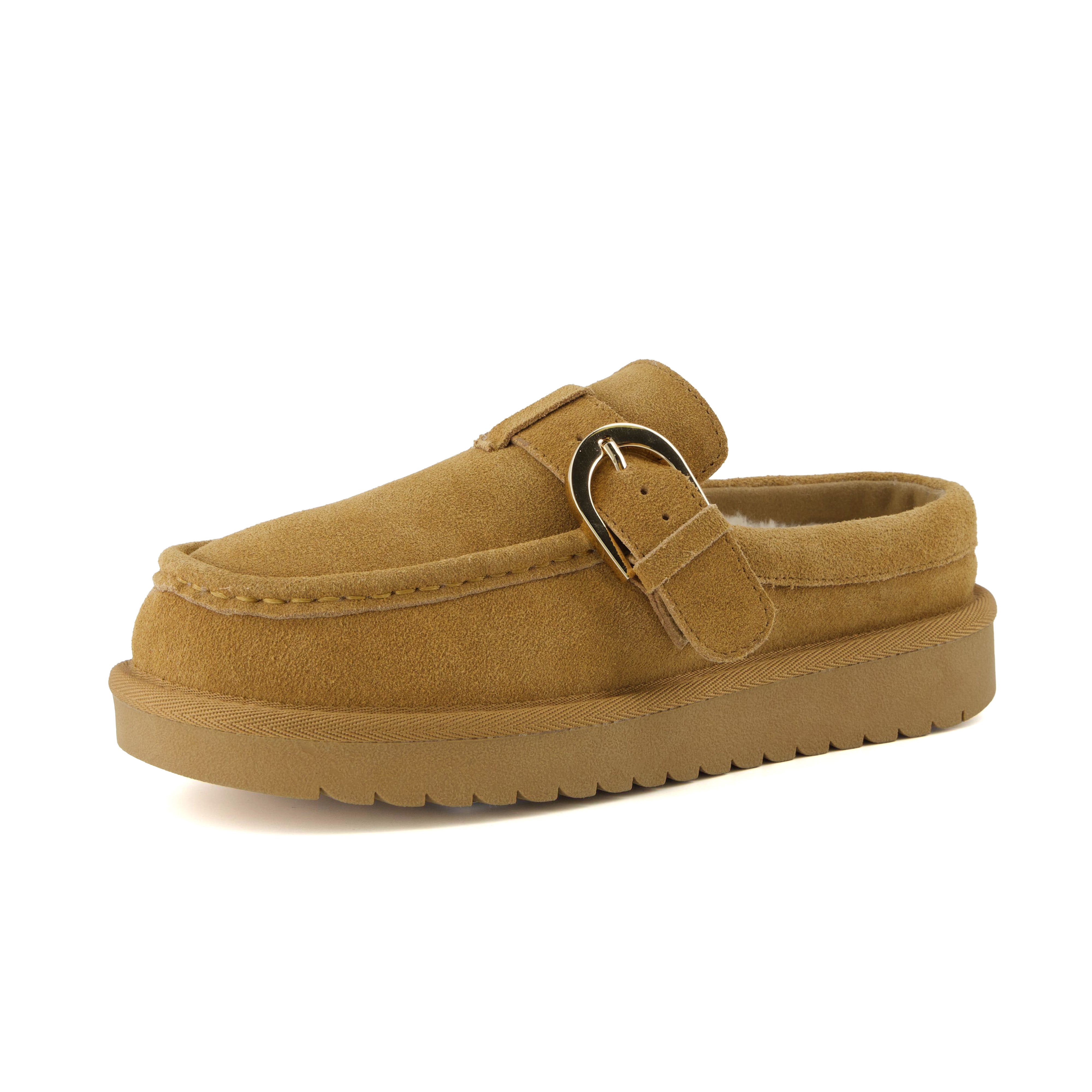 Origin Suede Slippers Chestnut