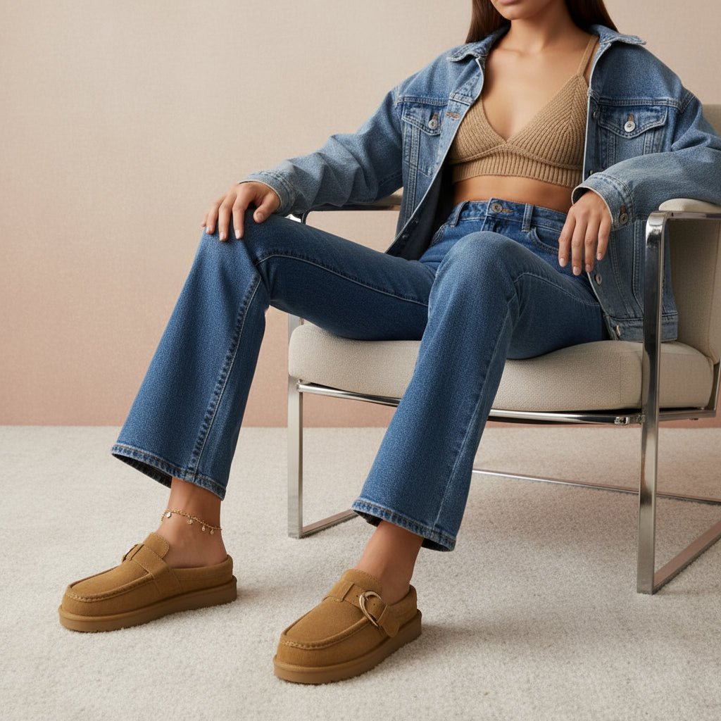 Origin Suede Slippers Chestnut