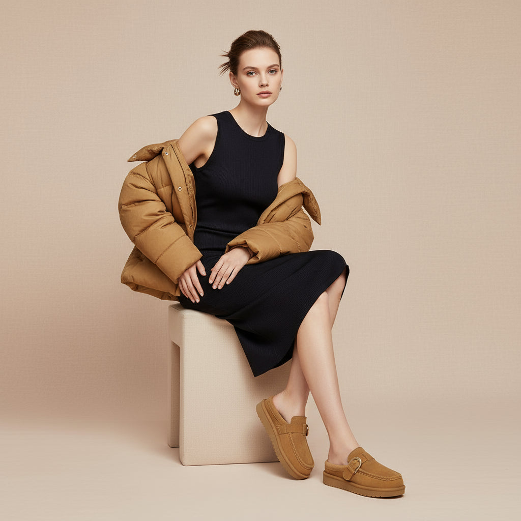 Origin Suede Slippers Chestnut