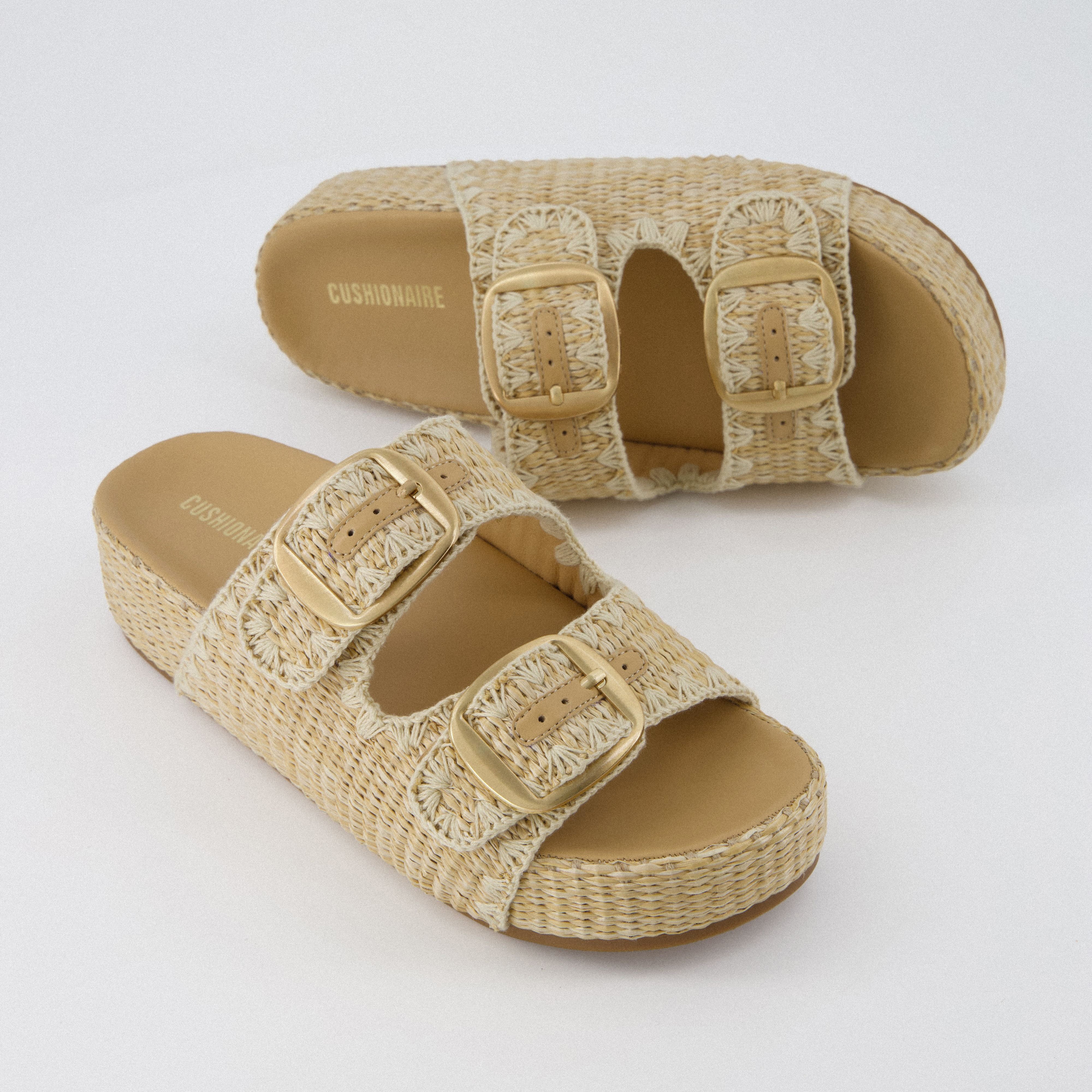 Panama Platform Sandals Natural