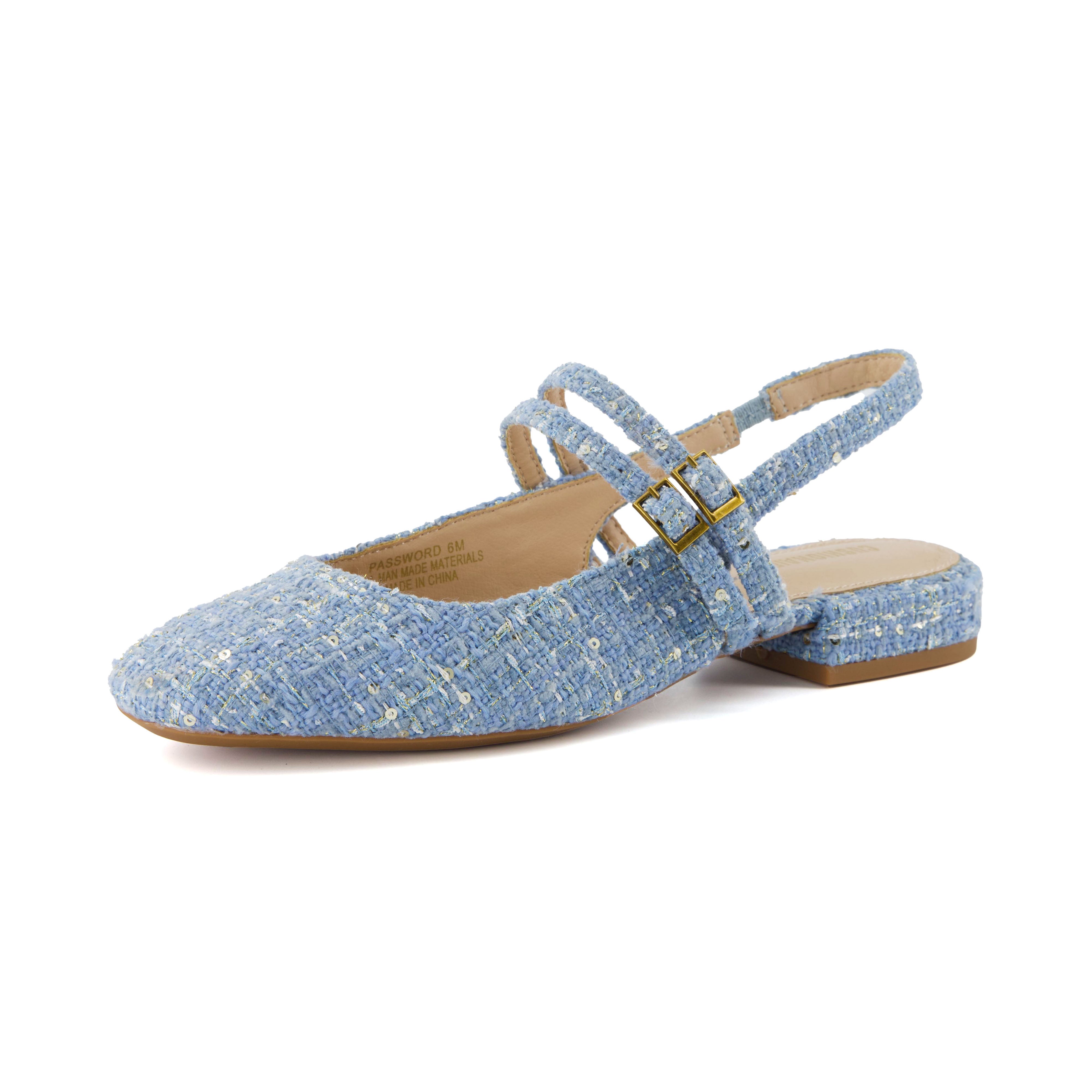 Password Tweed Mary Jane Blue
