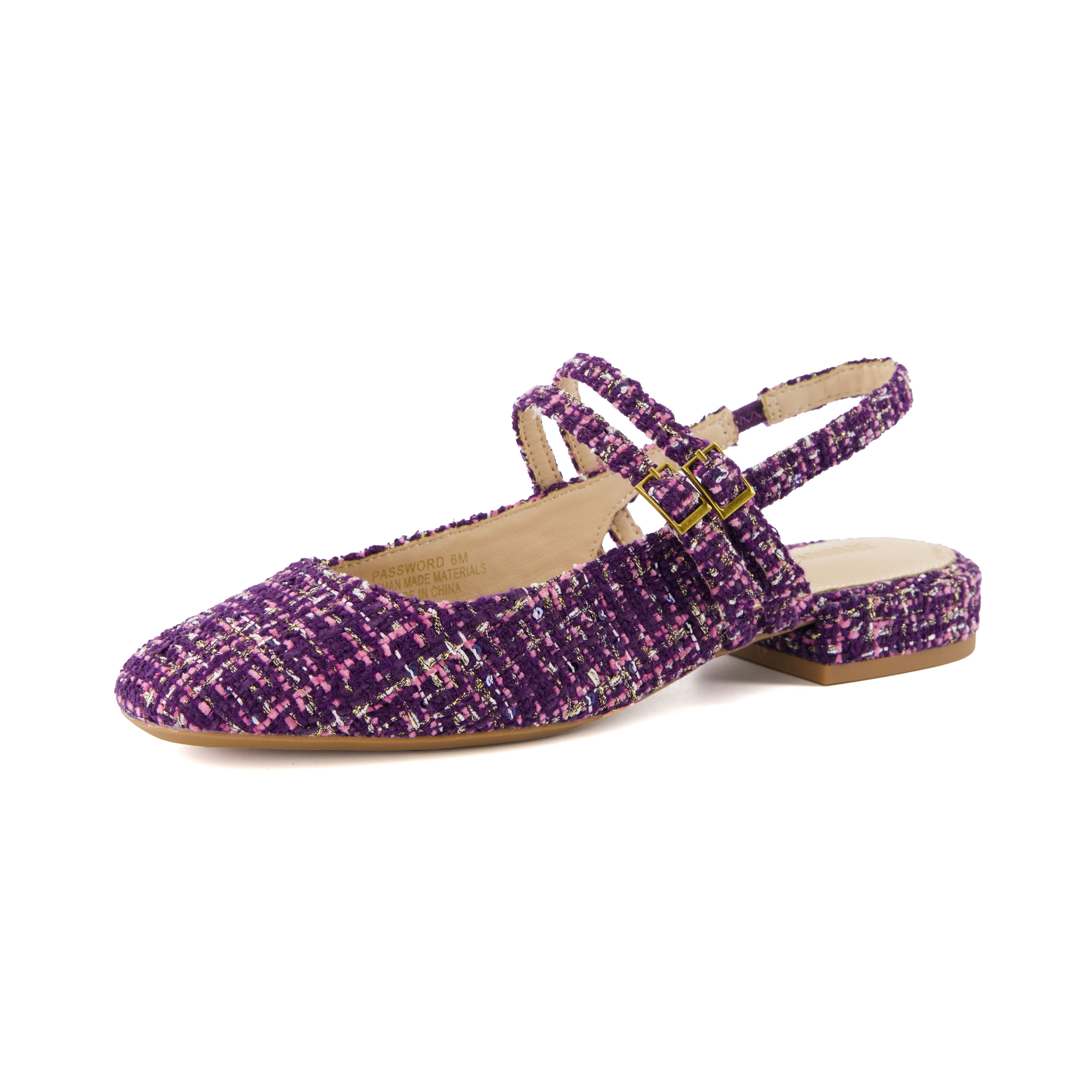 Password Tweed Mary Jane Purple
