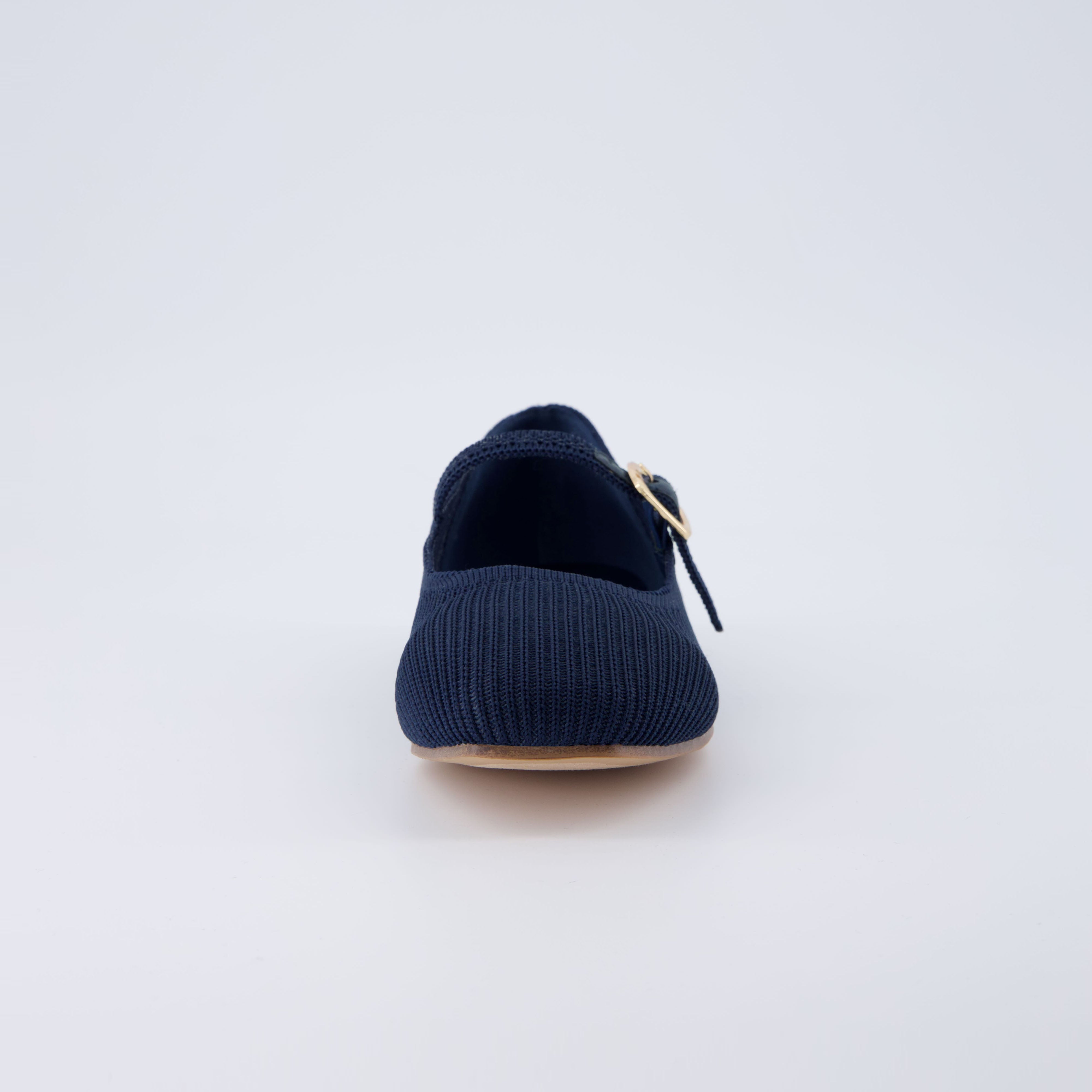 Petal Mary Jane Knit Flat Navy