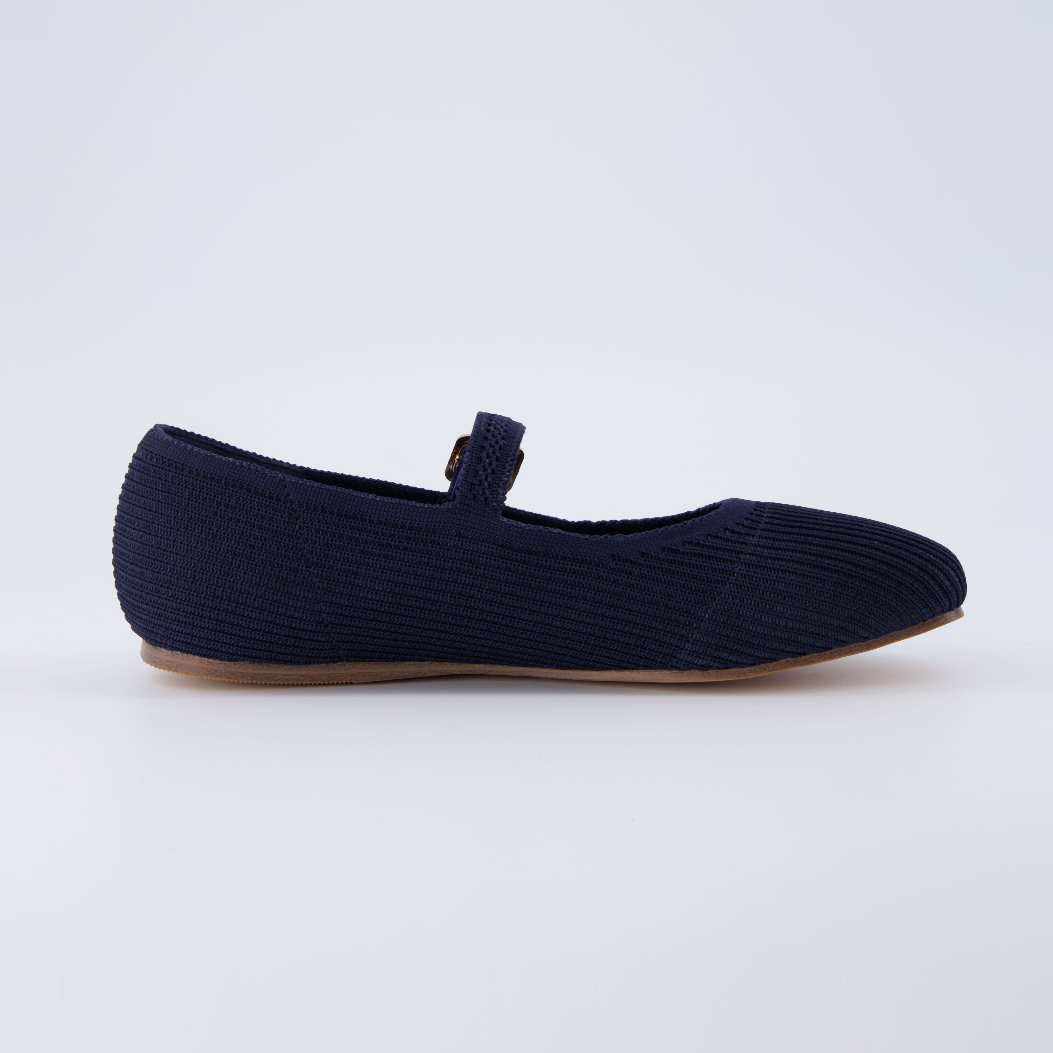 Petal Mary Jane Knit Flat Navy