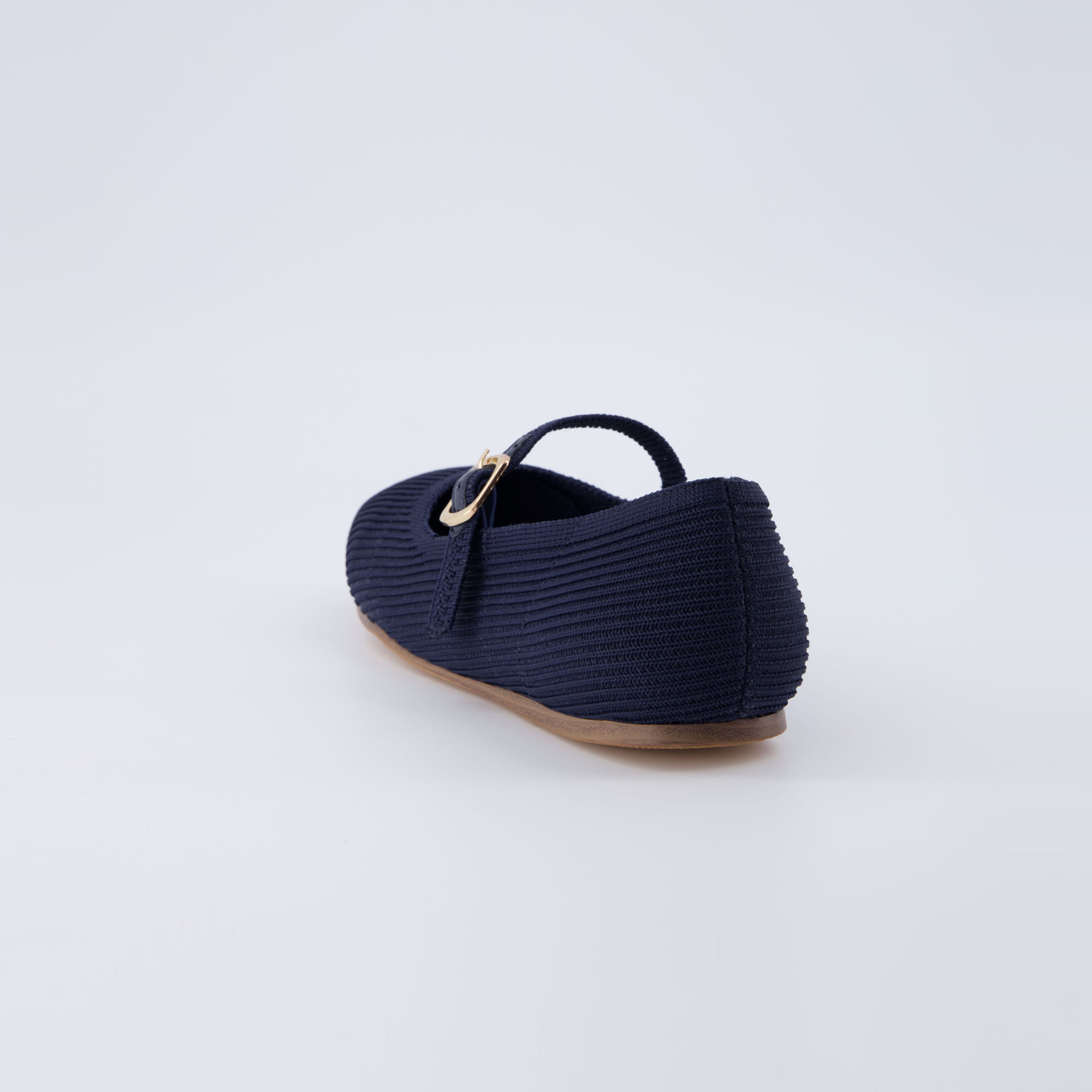Petal Mary Jane Knit Flat Navy