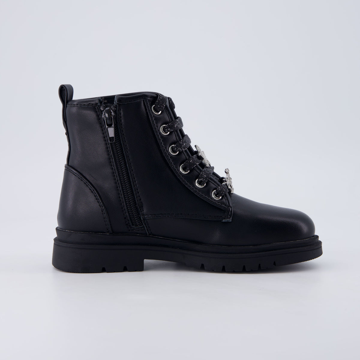 Philly Girls Combat Boots Black Medium