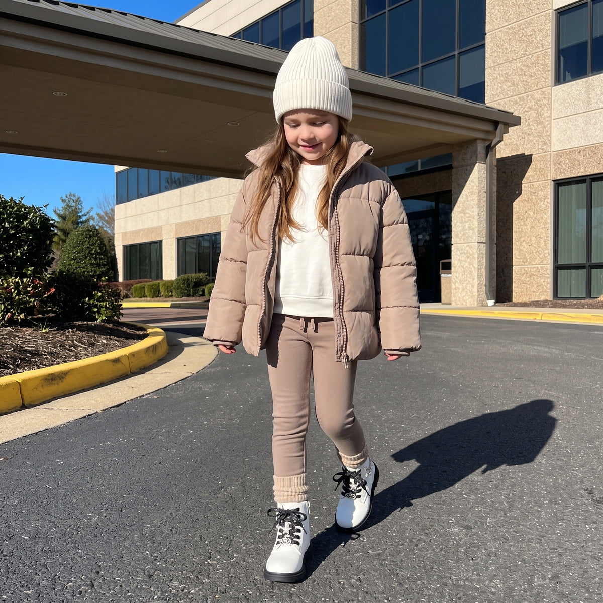 Philly Girls Combat Boots White Medium