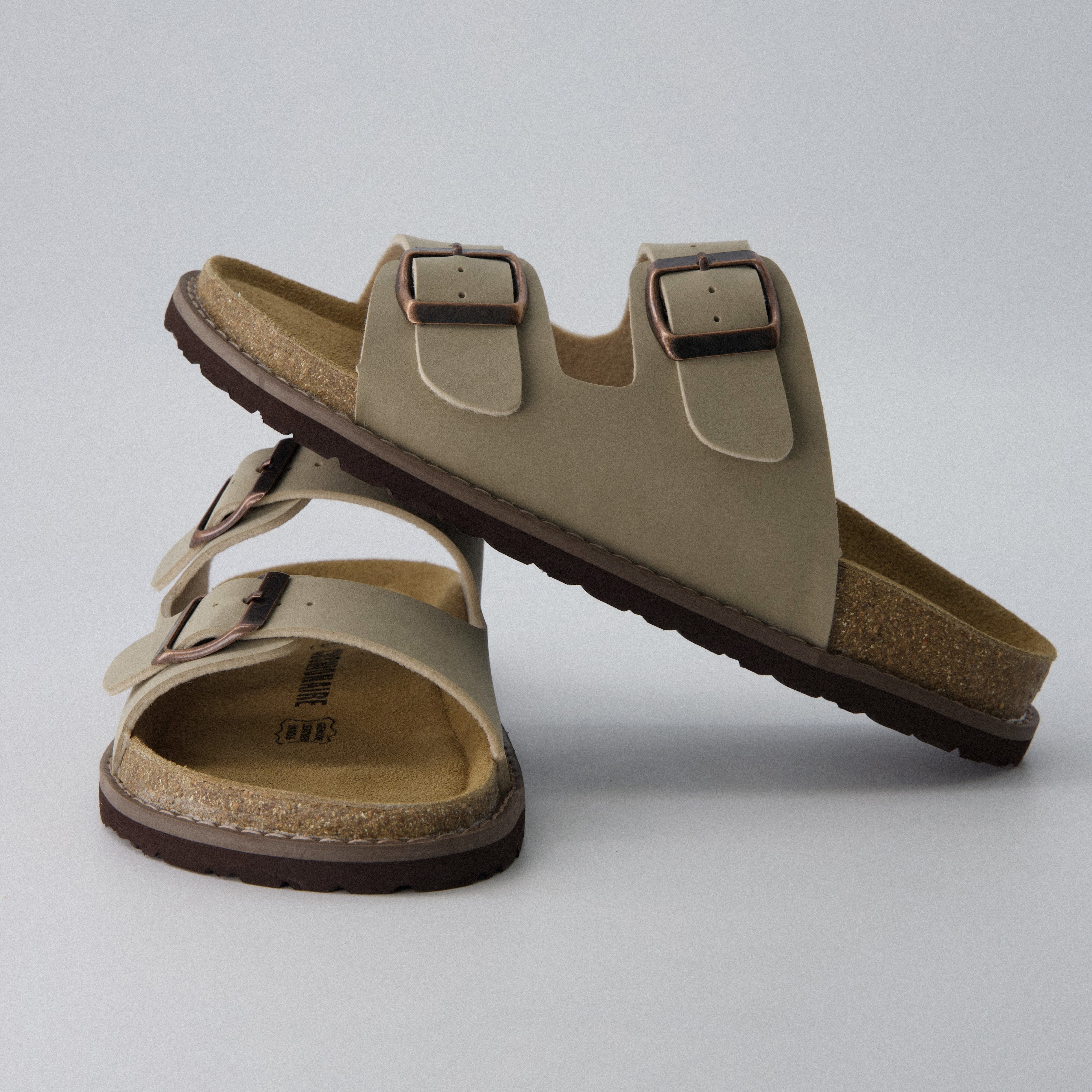 Plano Cork Sandals Stone