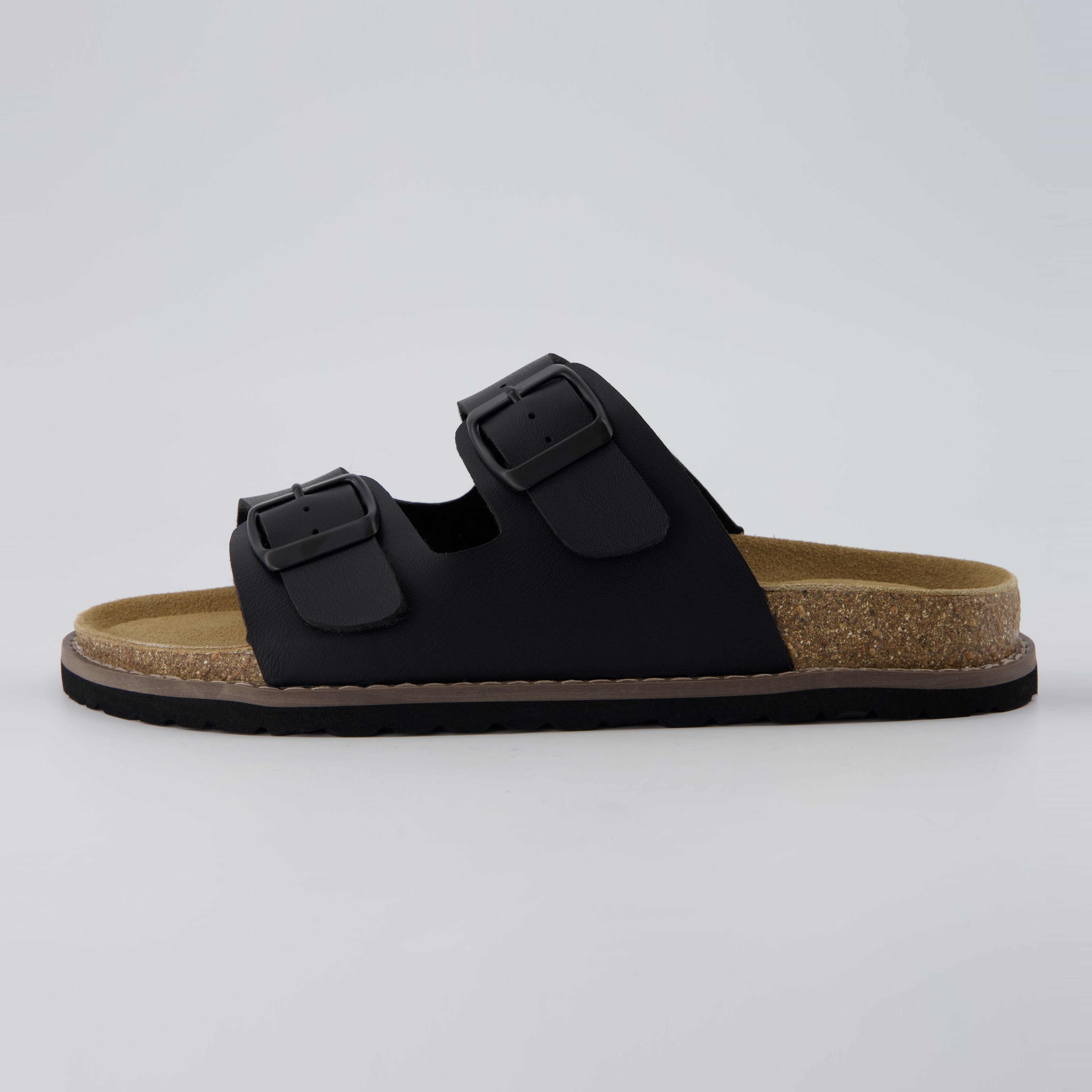 Plano Cork Sandals Black