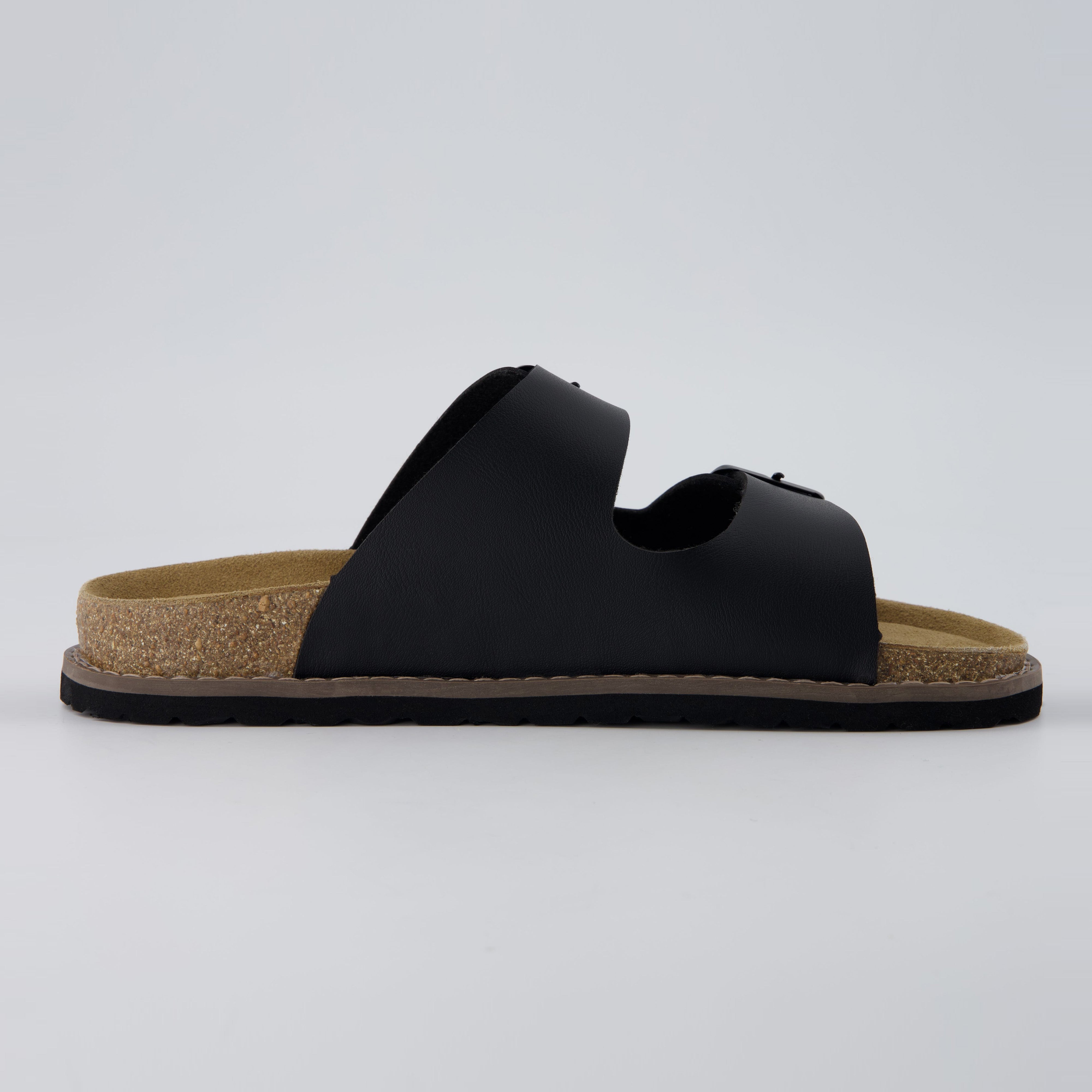Plano Cork Sandals Black