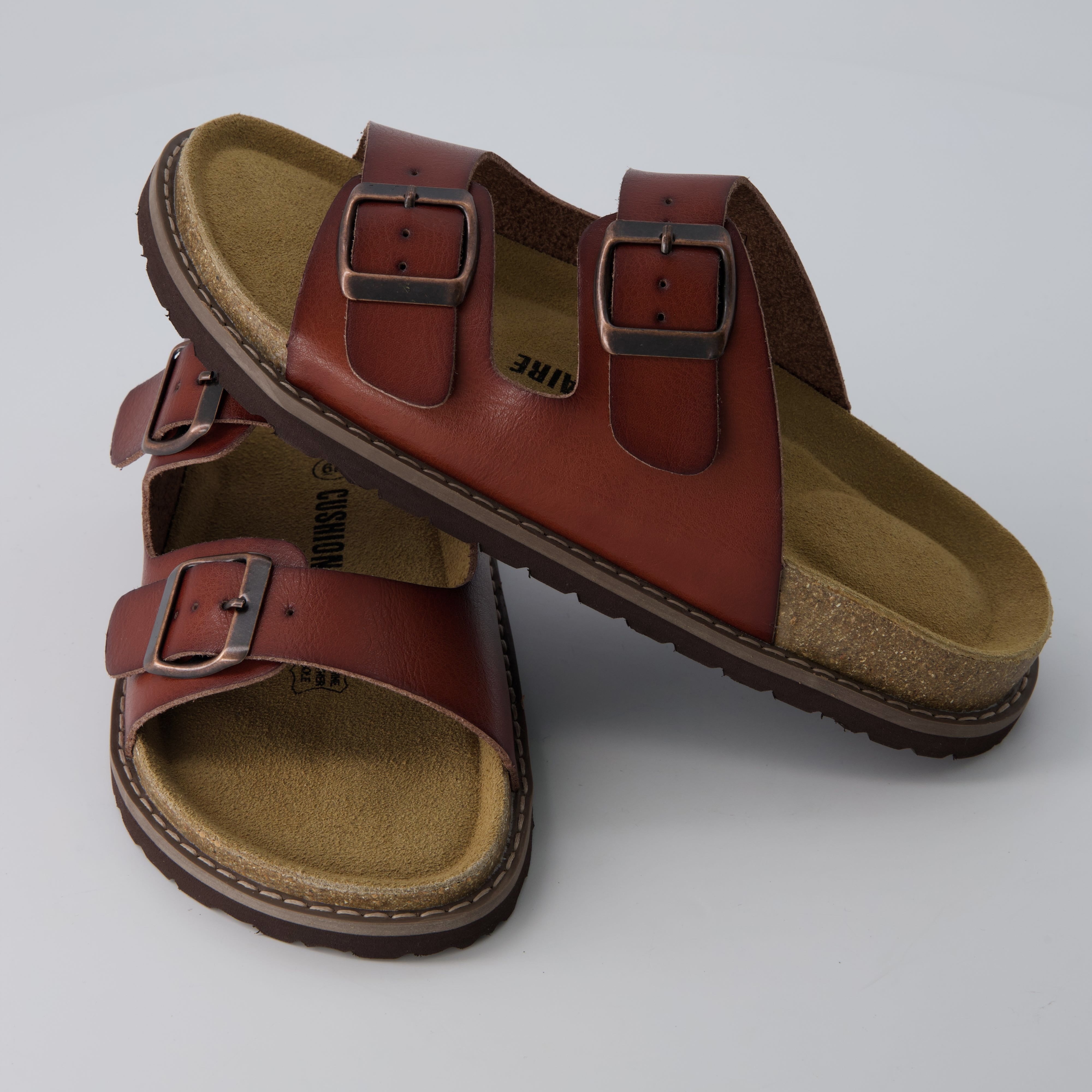 Plano Cork Sandals Whiskey