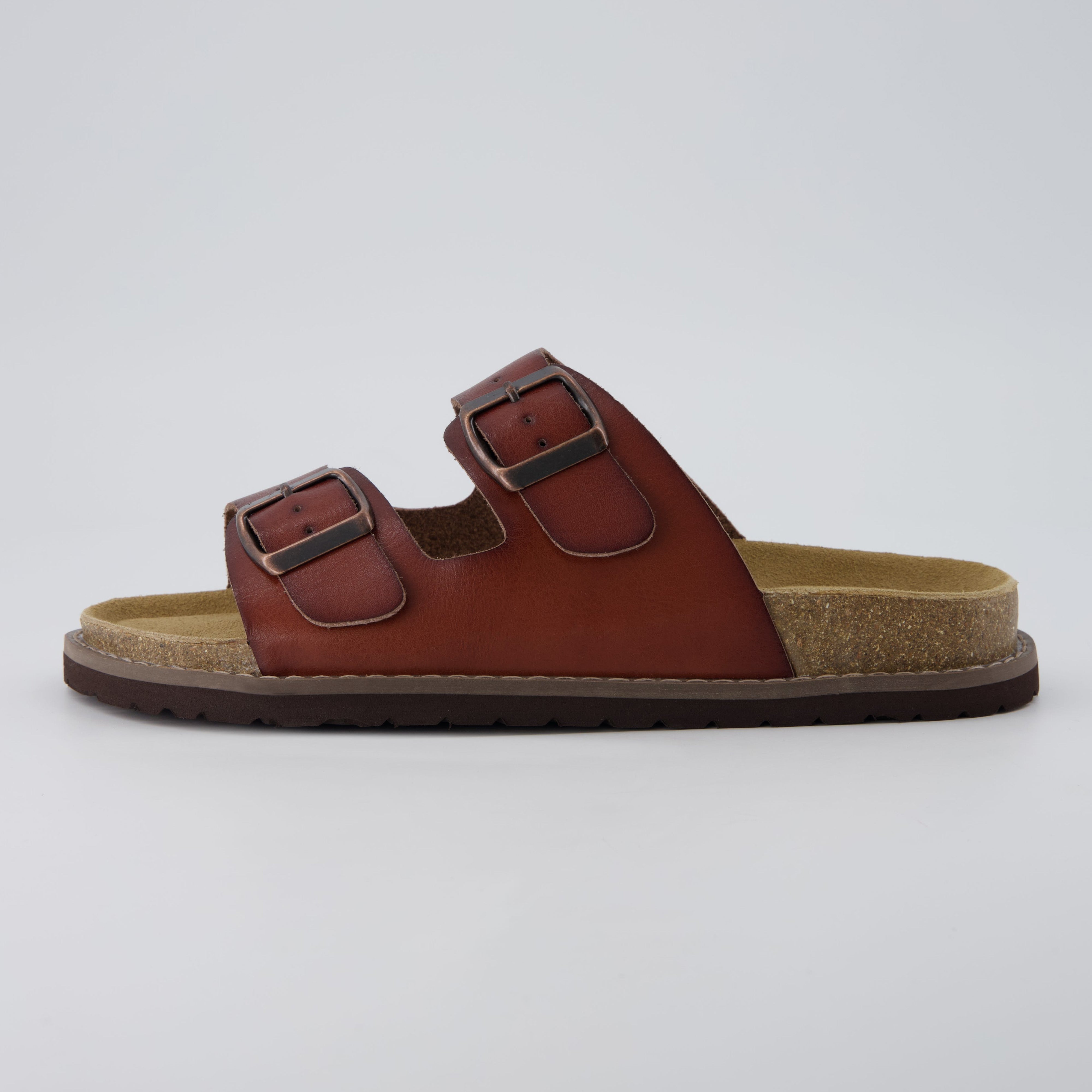 Plano Cork Sandals Whiskey