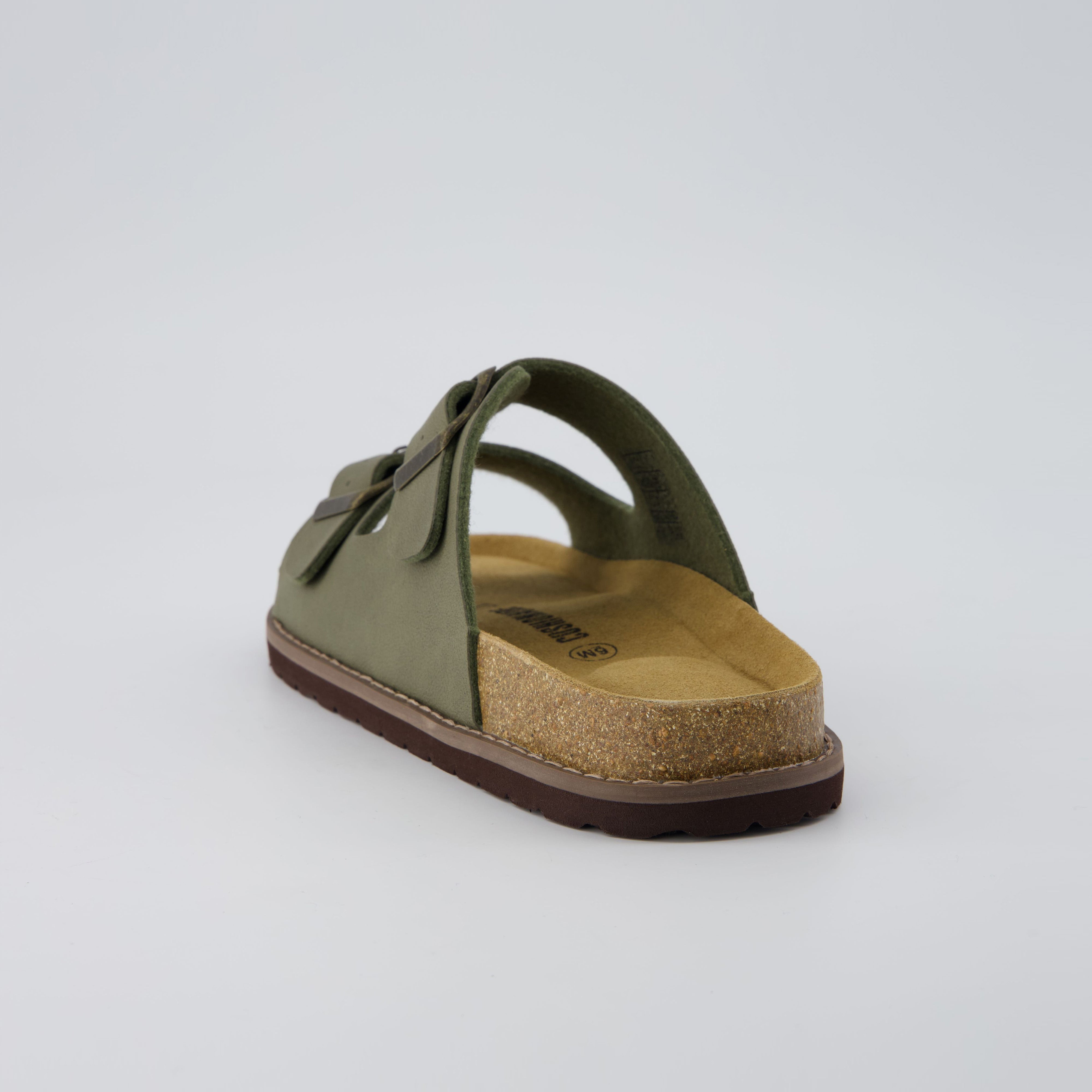 Plano Cork Sandals Olive