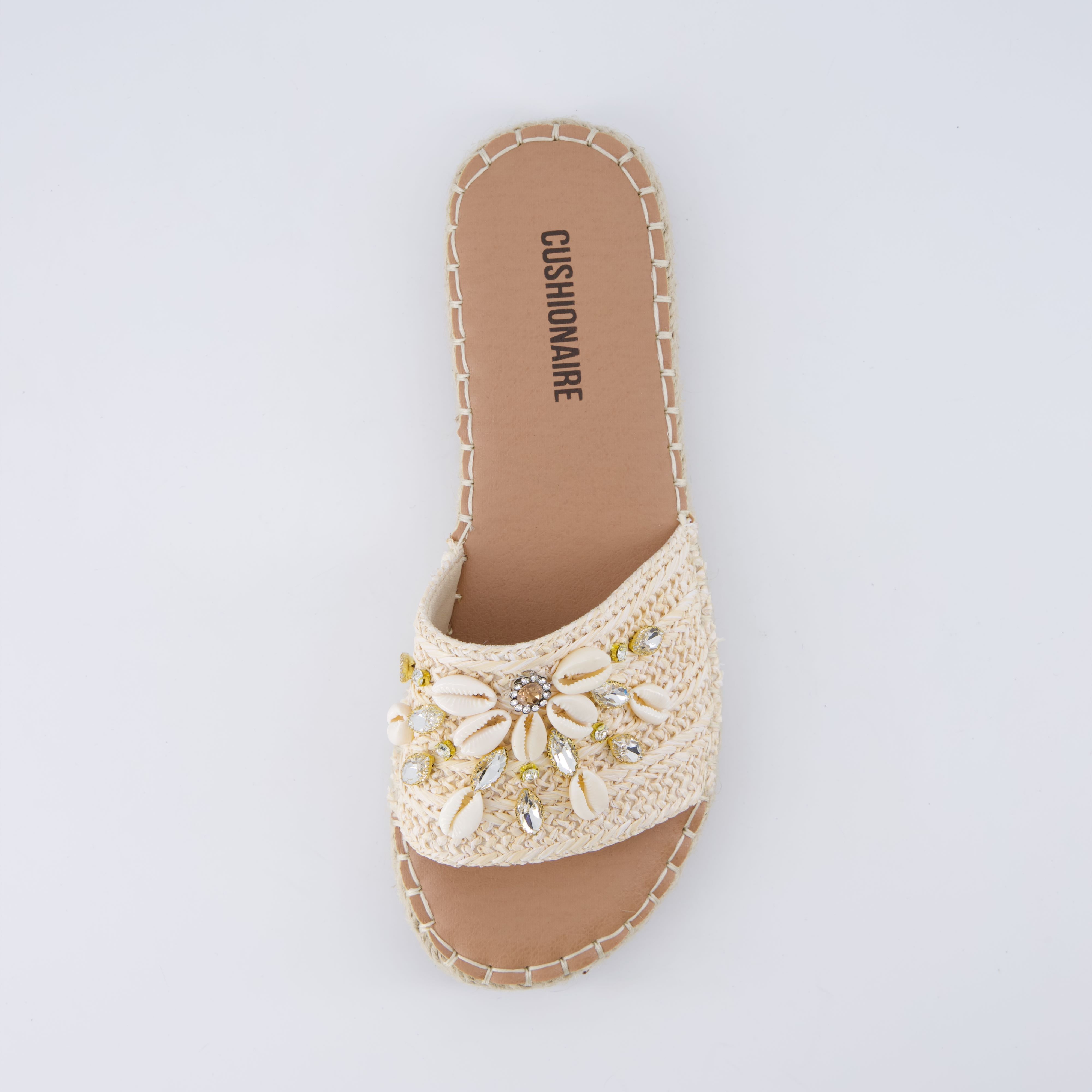 Playa Espadrille Slide Sandals Natural