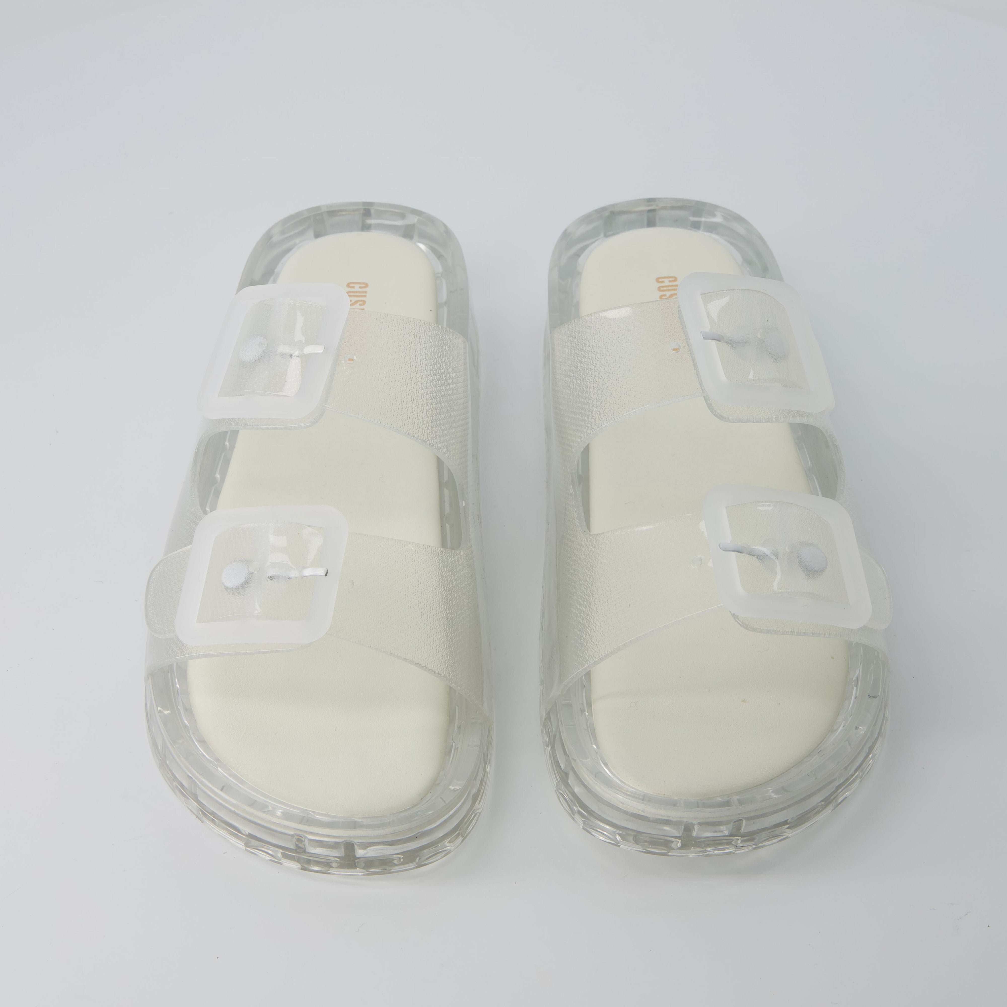 Pool Slide Sandals Clear Medium