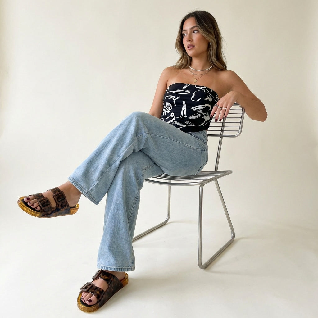 Pool Slip-On Slides Tortie Medium