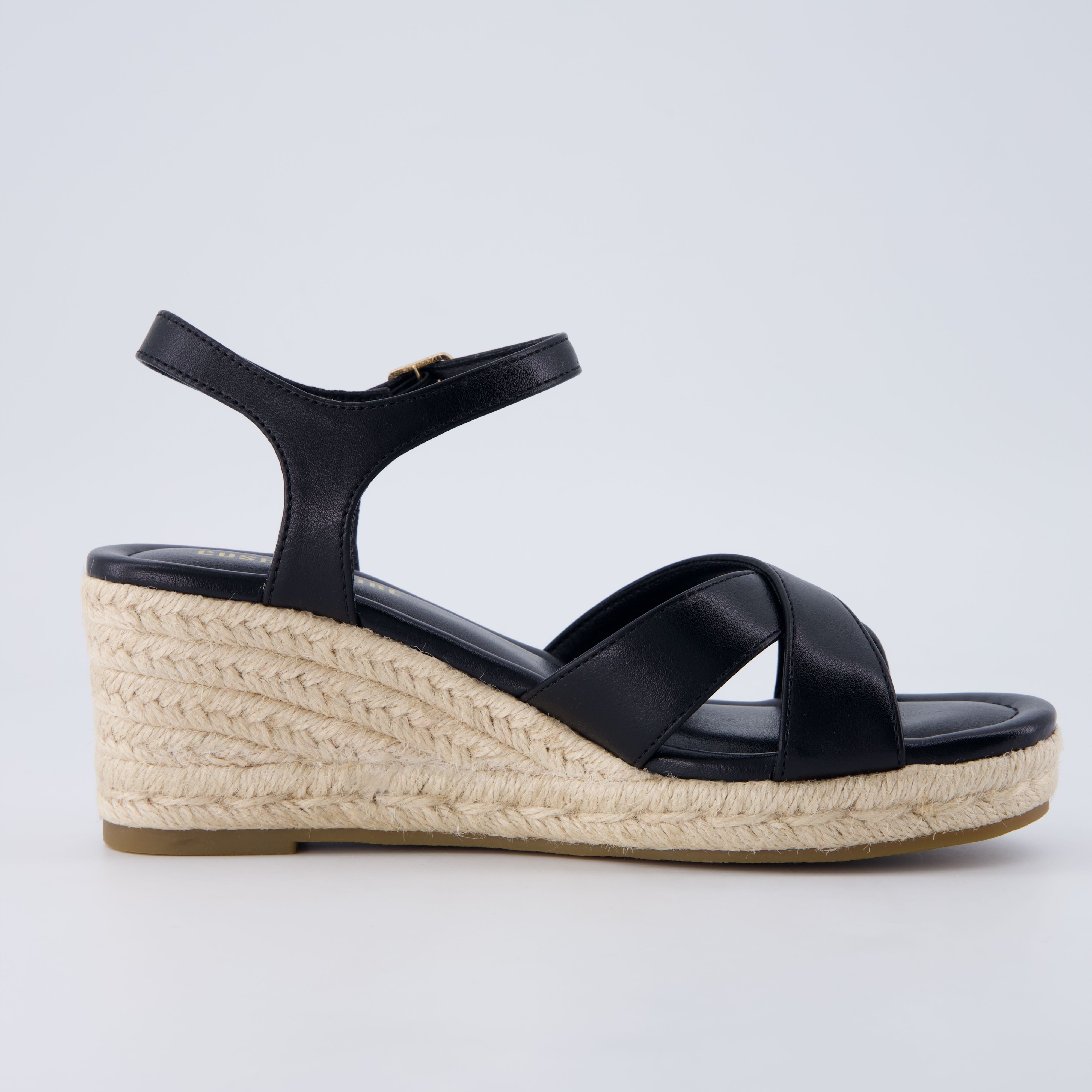 Prego Espadrille Wedge Sandals Black Medium