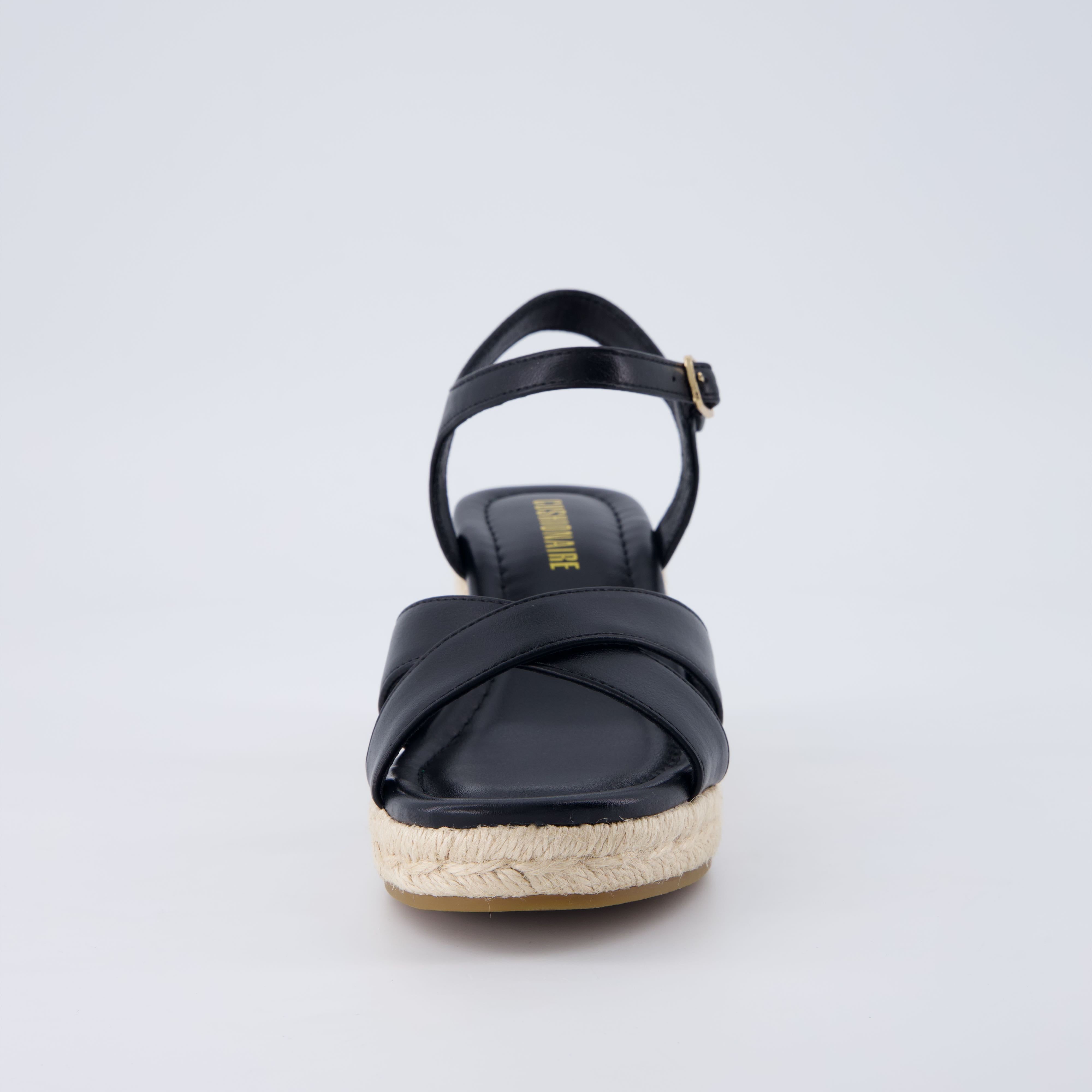 Prego Espadrille Wedge Sandals Black Medium
