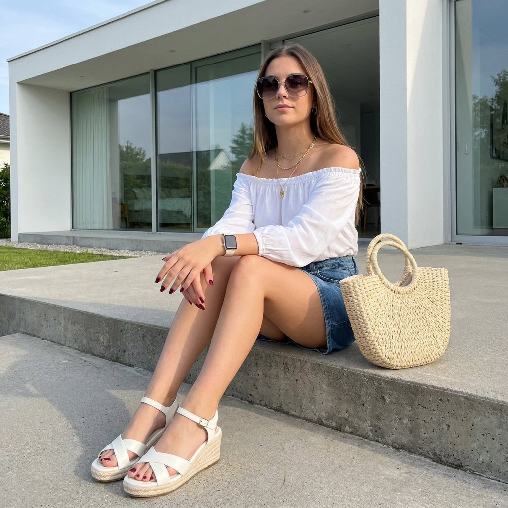 Prego Espadrille Wedge Sandals Gray Medium