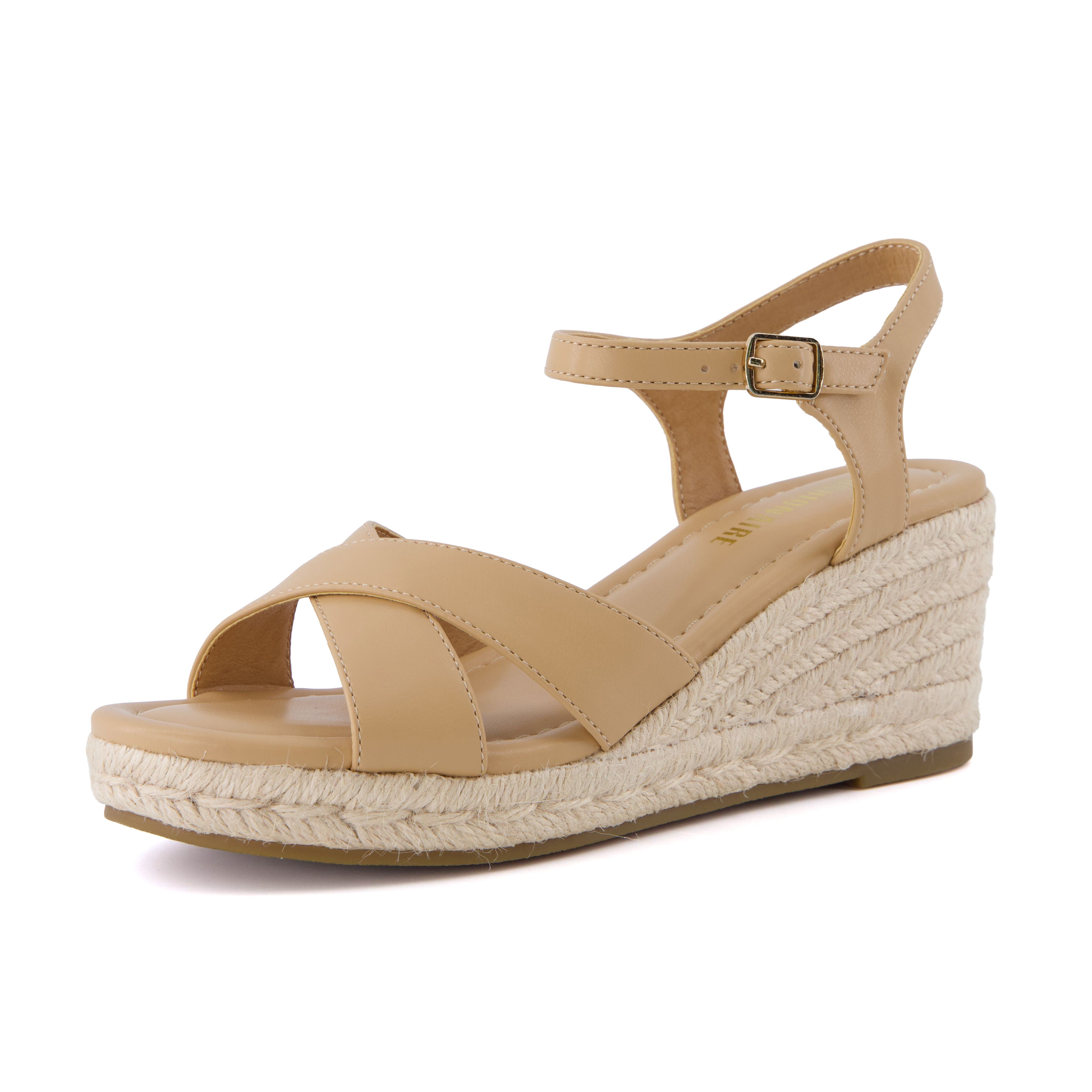 Prego Espadrille Wedge Sandals Brown Medium