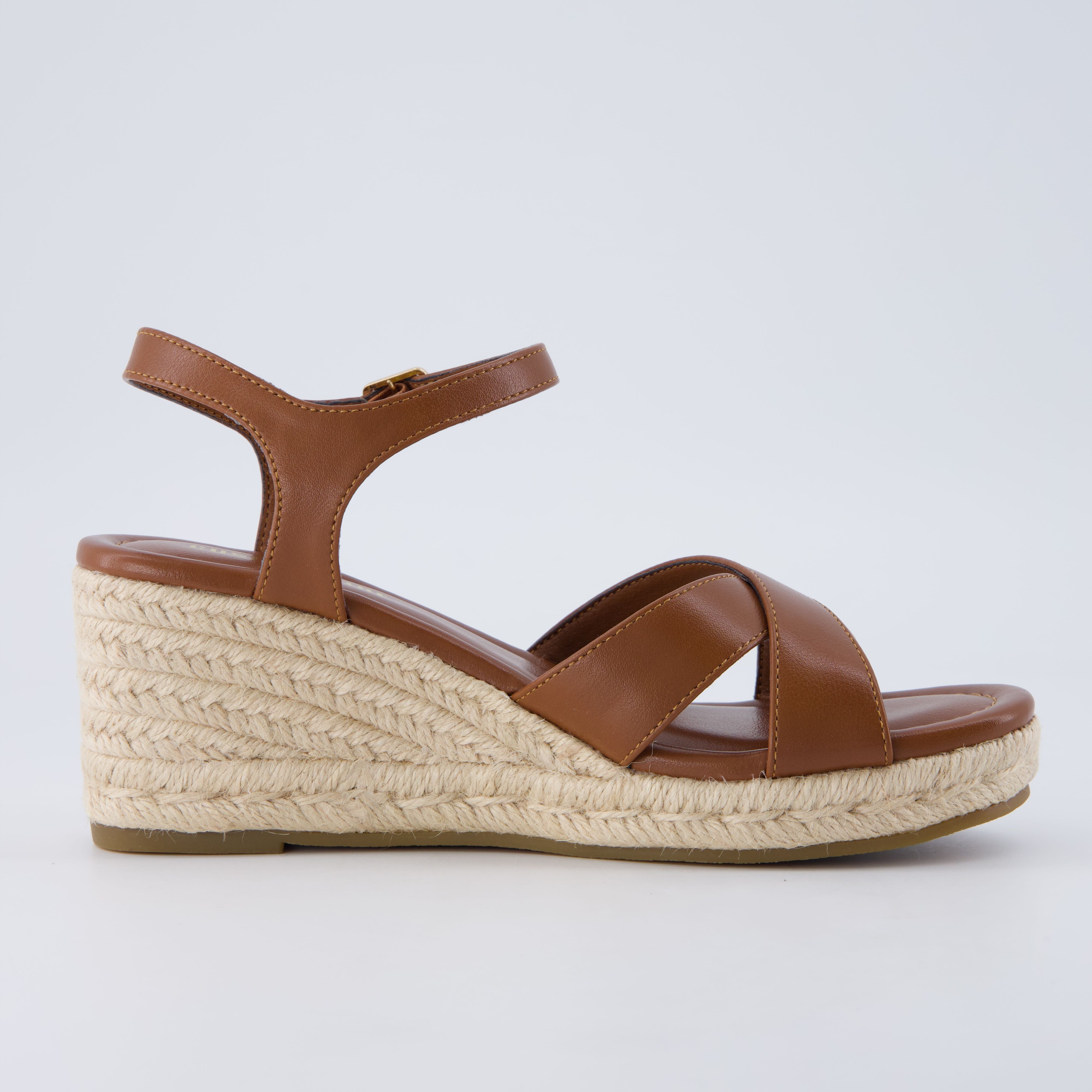 Prego Espadrille Wedge Sandals Brown Medium