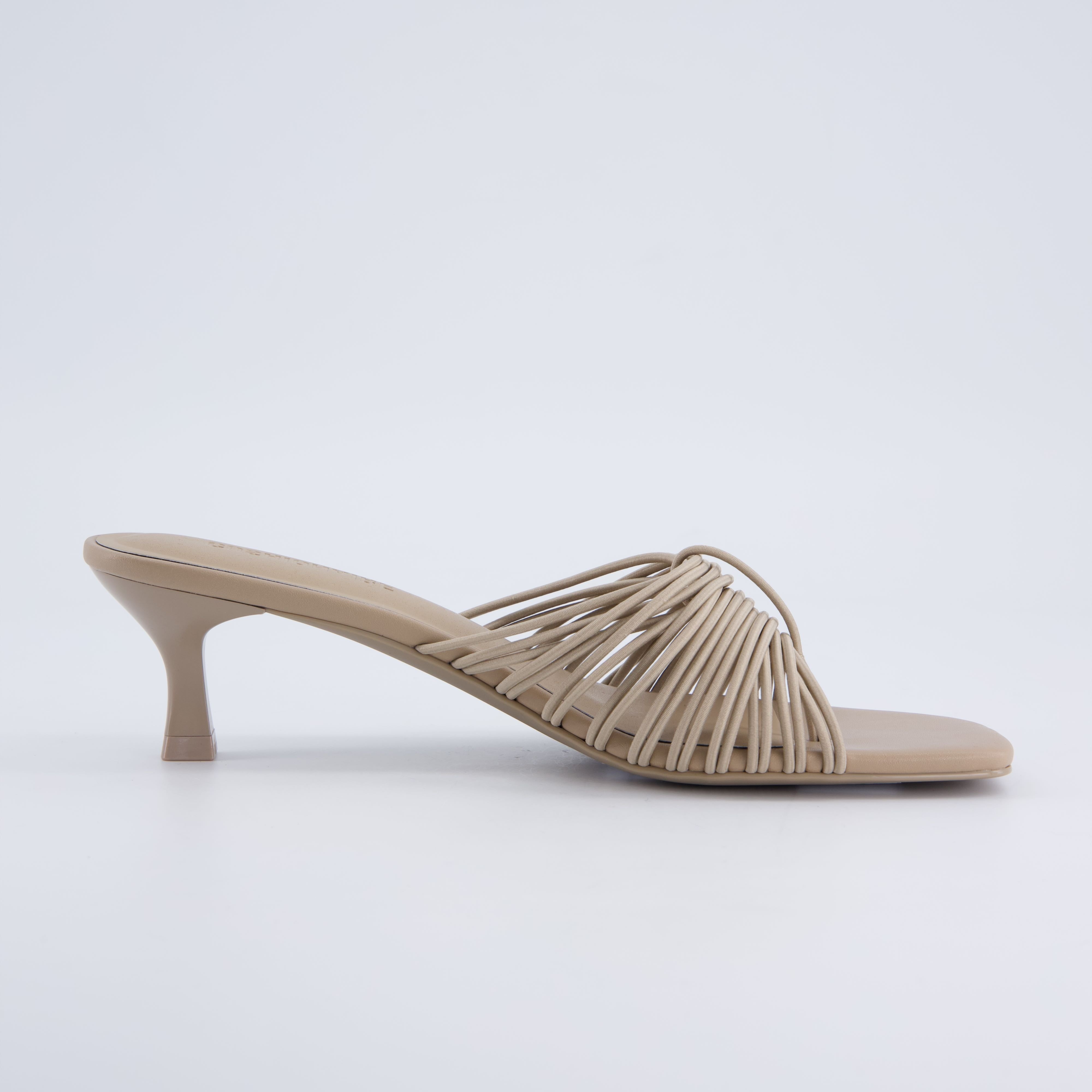 Quiz Kitten Heels Taupe Medium