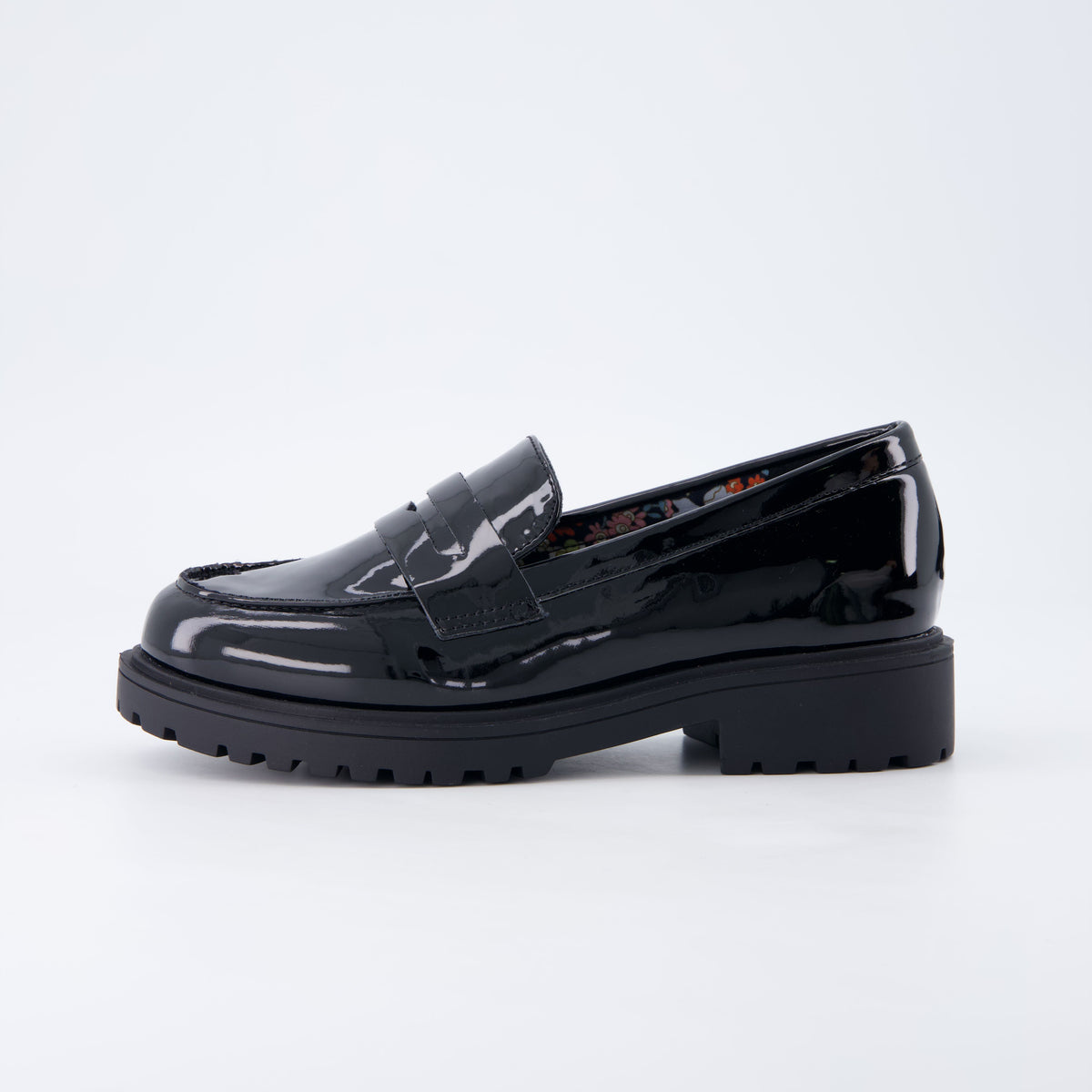 Racy Girls Penny Loafers Black Patent Medium