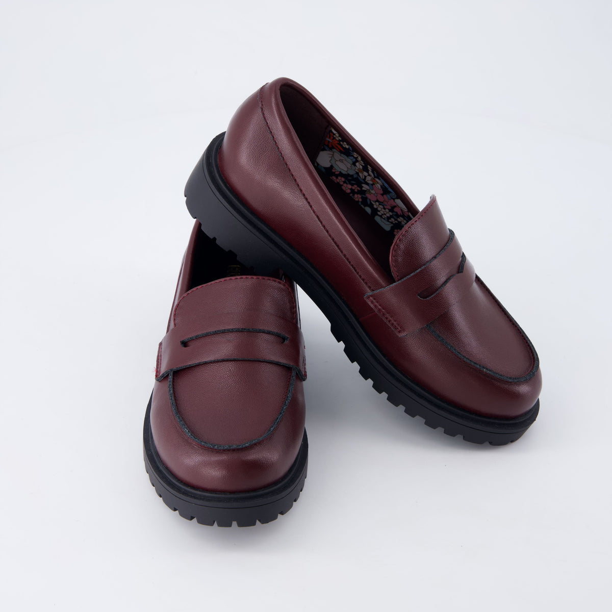 Racy Girls Penny Loafers Burgundy Medium