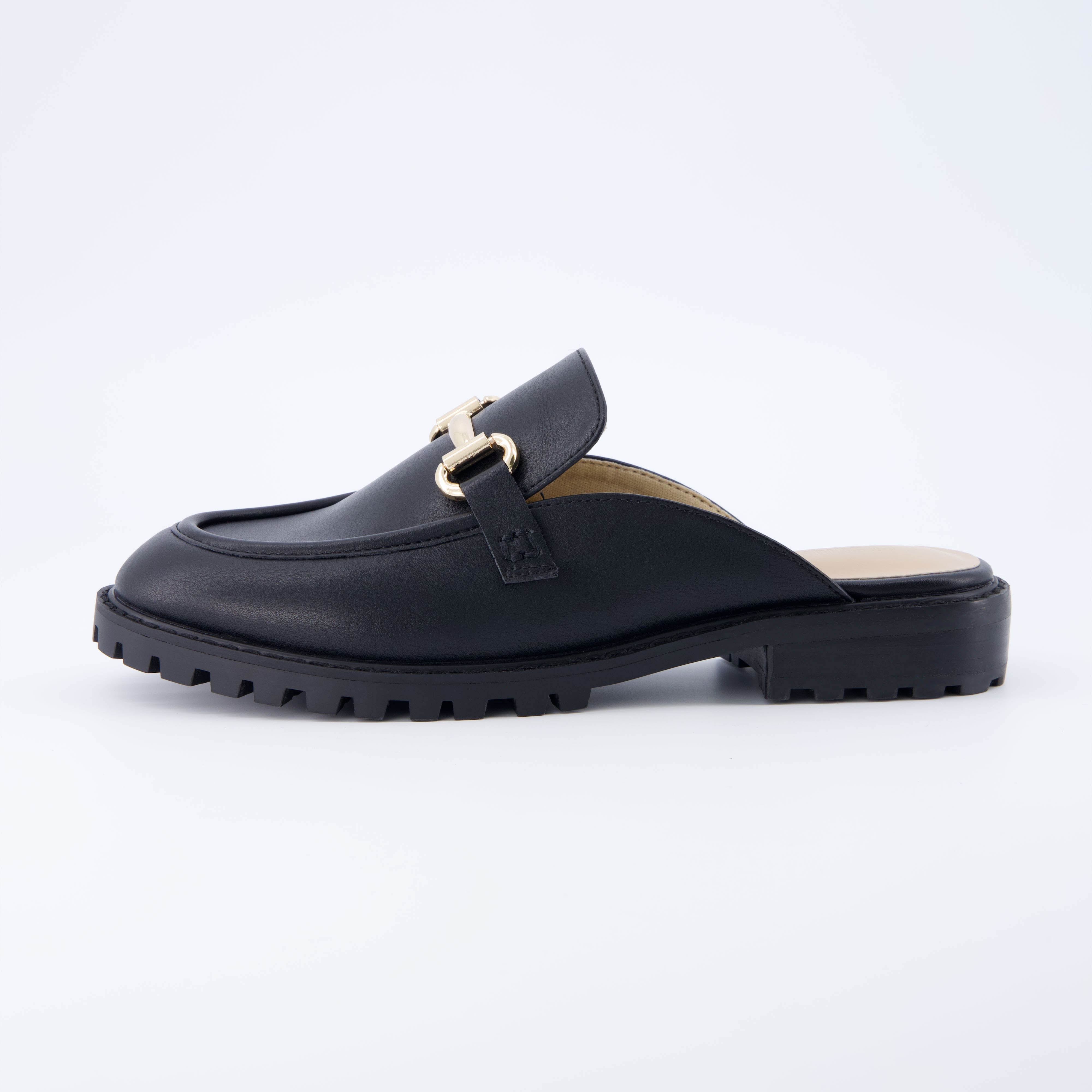 Ragu Lug Sole Mule Black