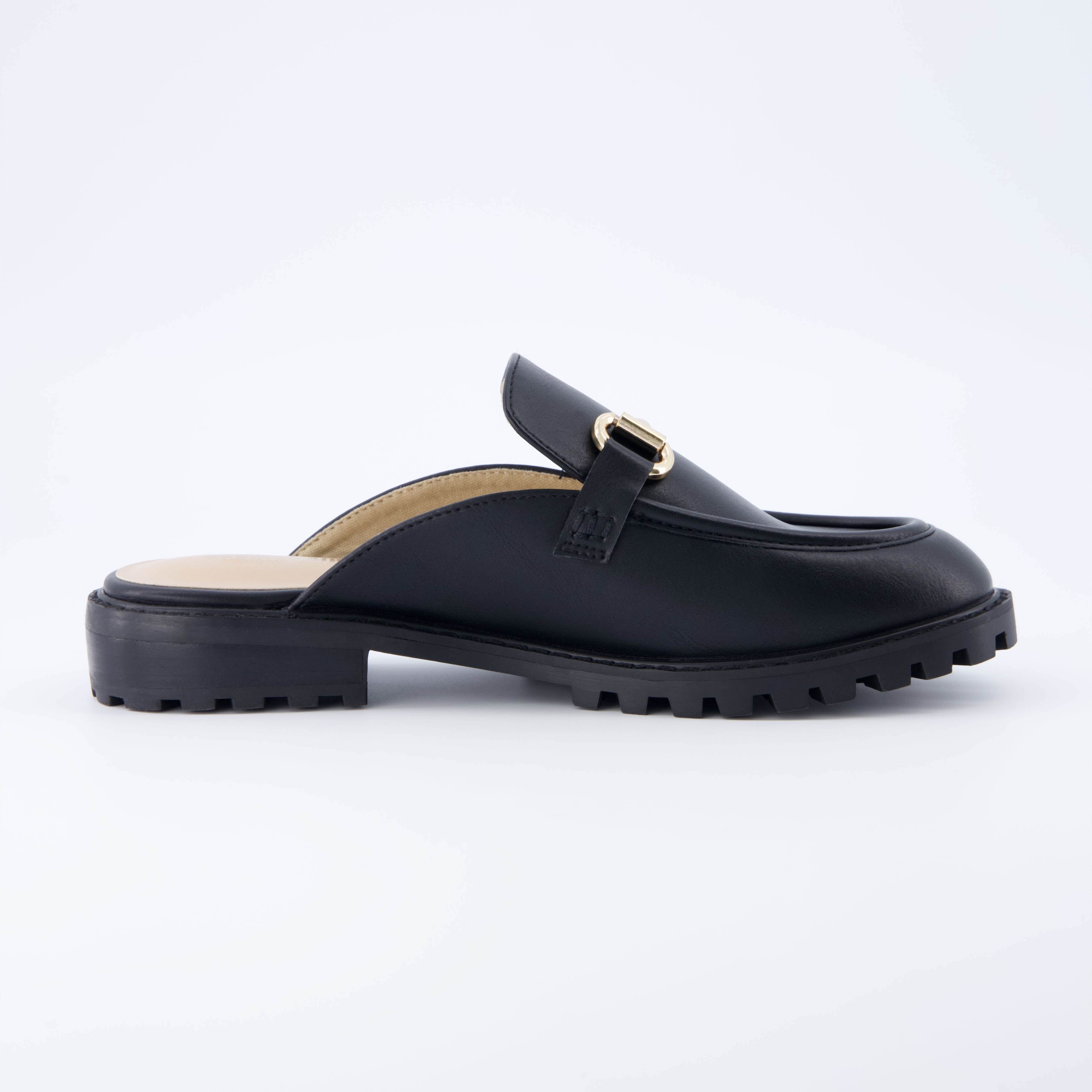 Ragu Lug Sole Mule Black