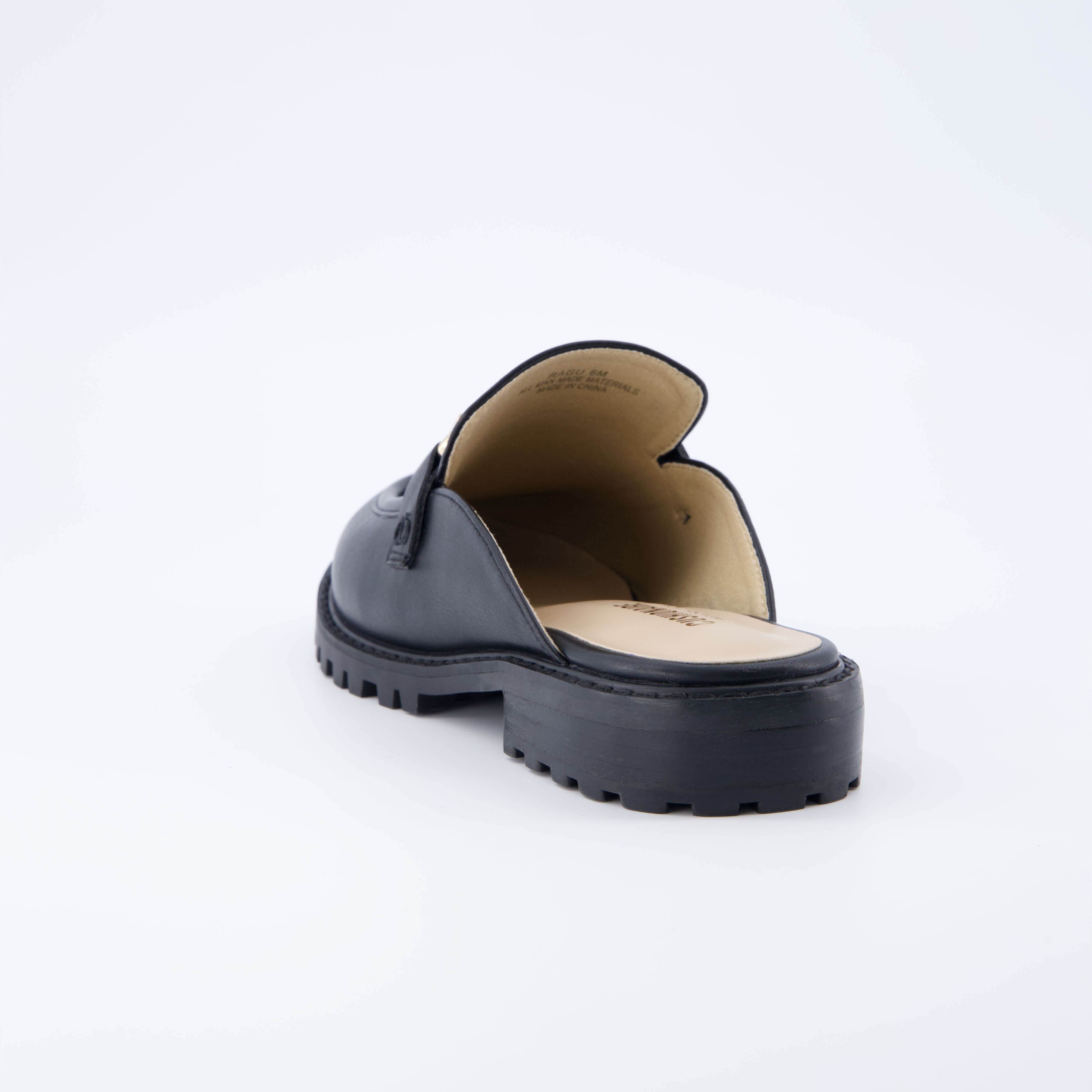 Ragu Lug Sole Mule Black