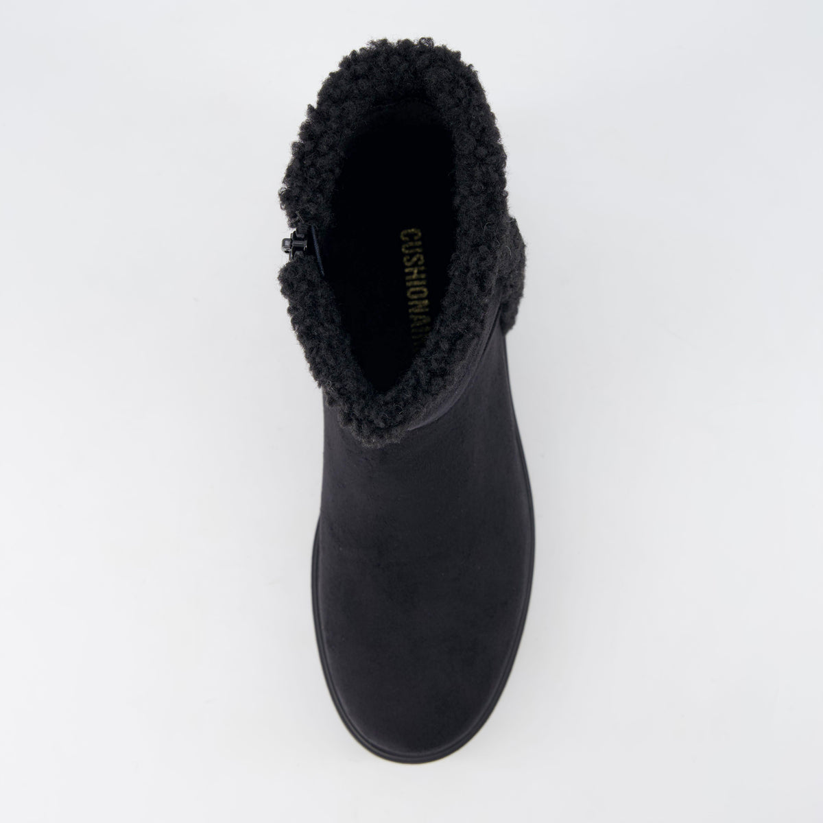 Randi Cozy Womens Boots Black Vegan Suede