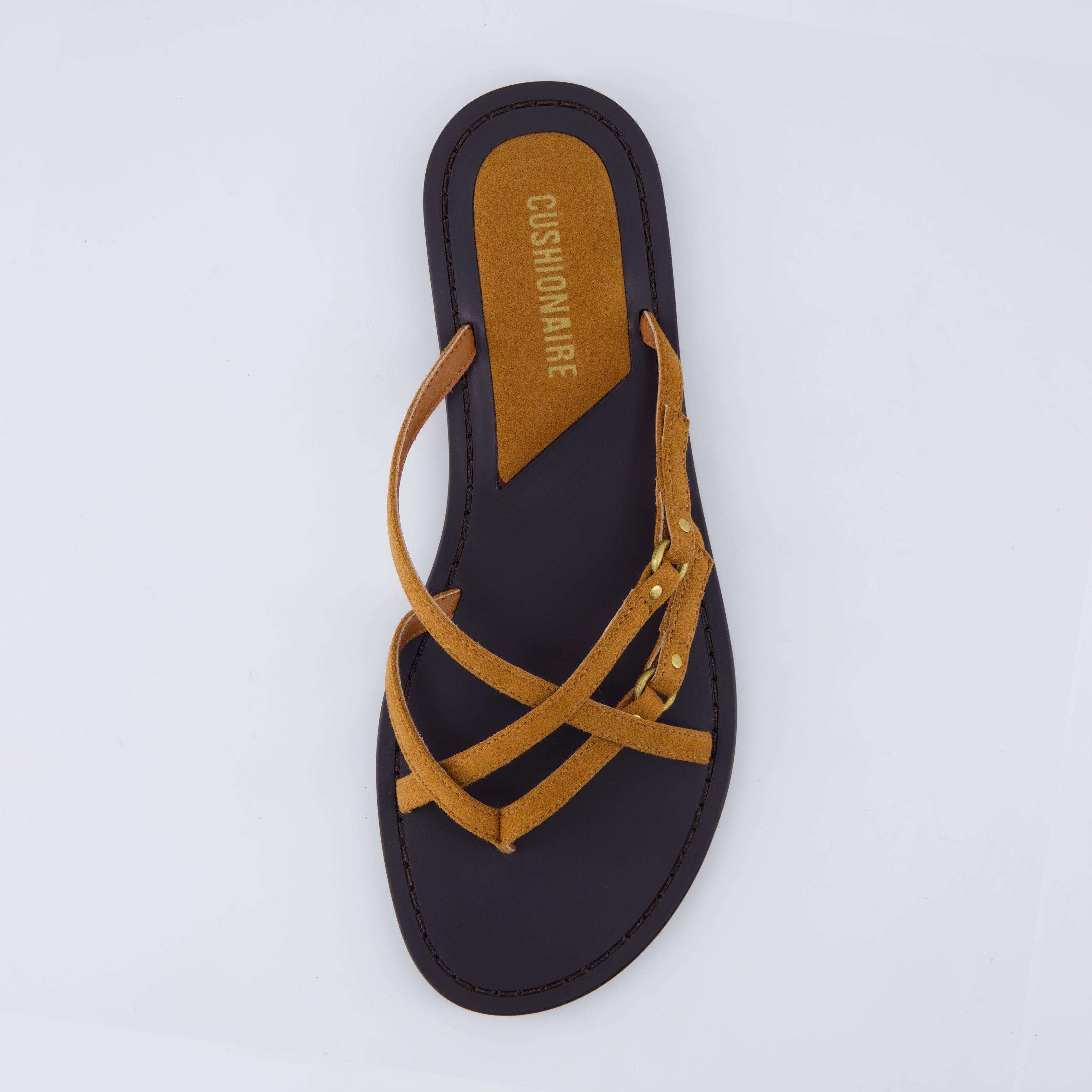 Raz Thong Strappy Sandals Cognac Medium
